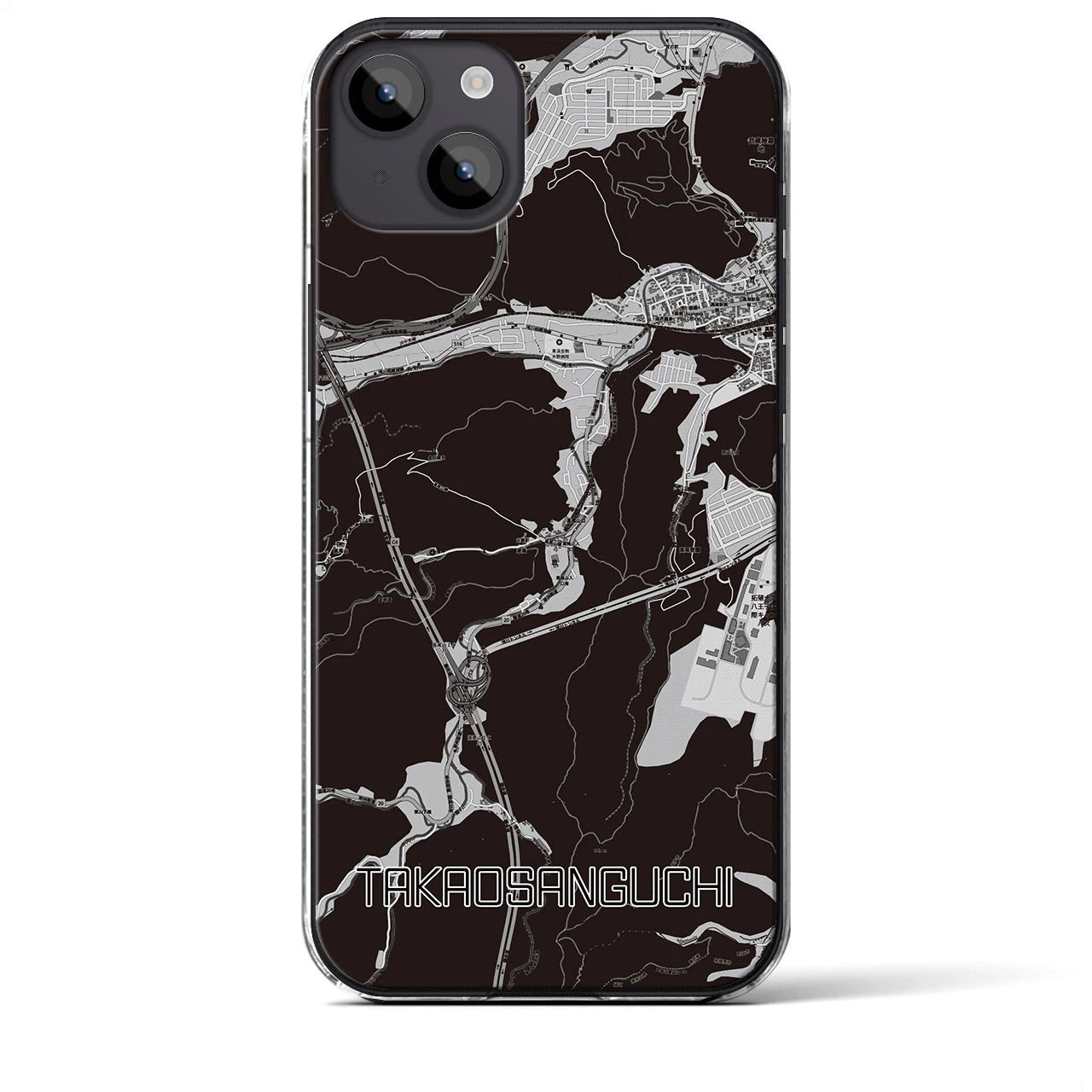 【高尾山口(東京都)】地図柄iPhoneケース(クリアタイプ)