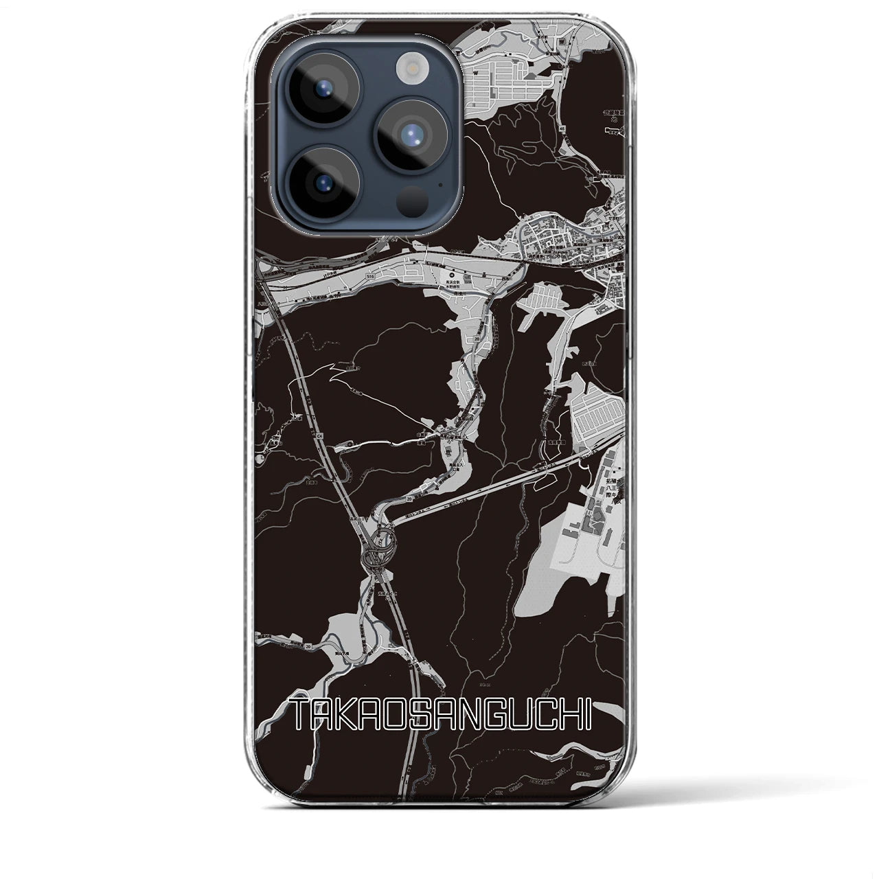 【高尾山口(東京都)】地図柄iPhoneケース(クリアタイプ)