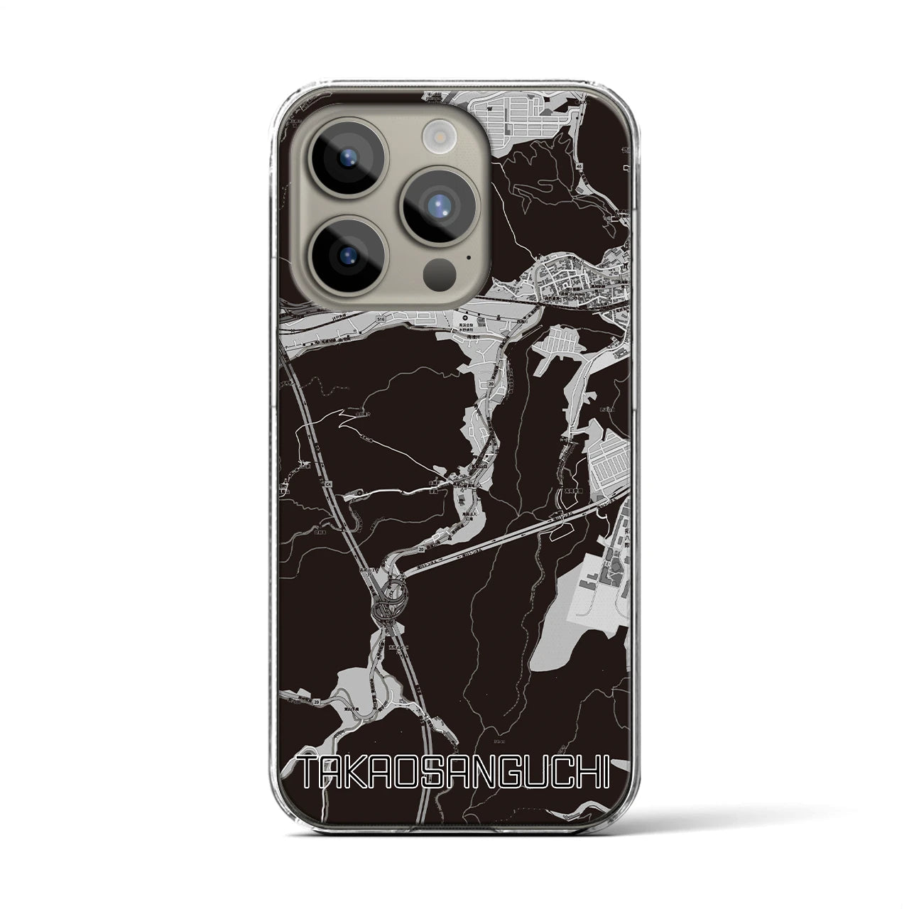 【高尾山口(東京都)】地図柄iPhoneケース(クリアタイプ)