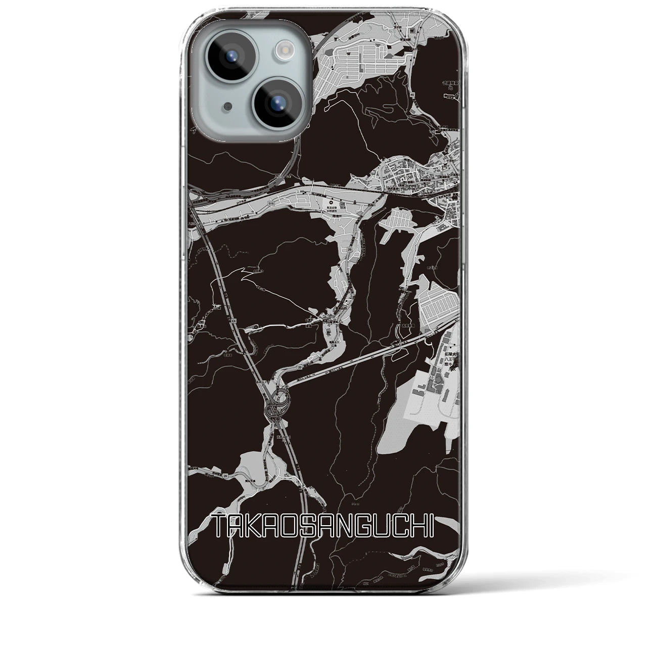 【高尾山口(東京都)】地図柄iPhoneケース(クリアタイプ)