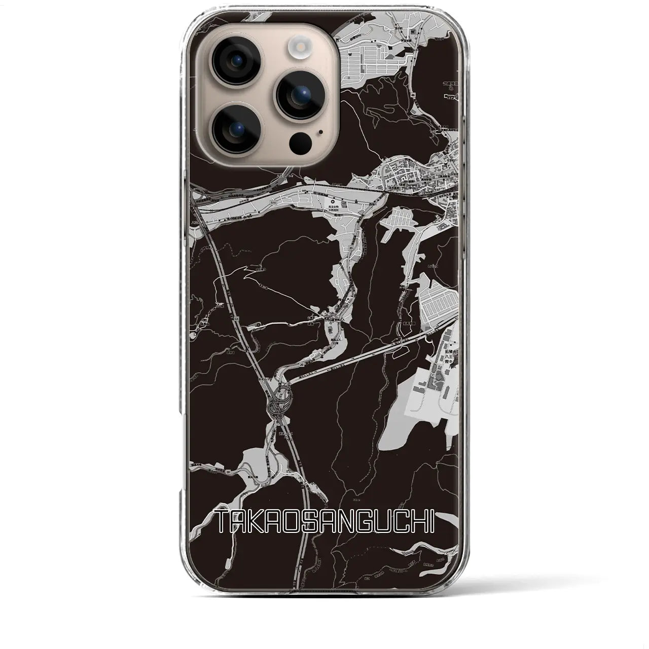 【高尾山口(東京都)】地図柄iPhoneケース(クリアタイプ)