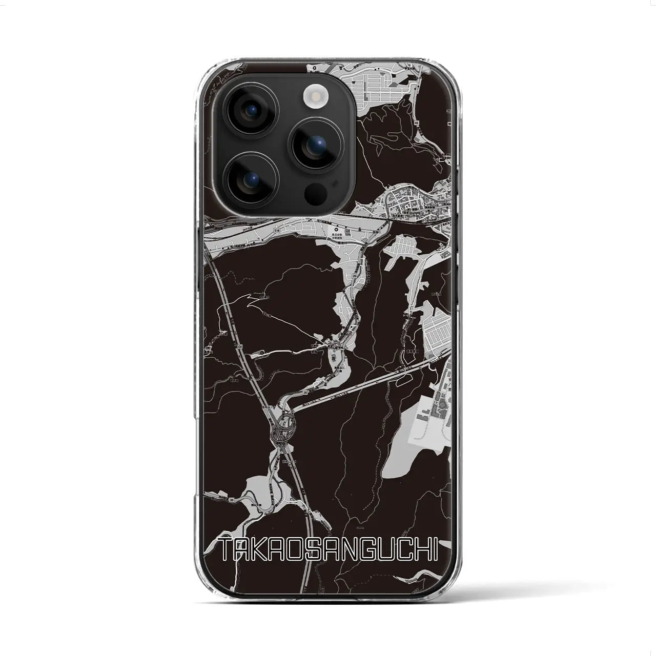 【高尾山口(東京都)】地図柄iPhoneケース(クリアタイプ)