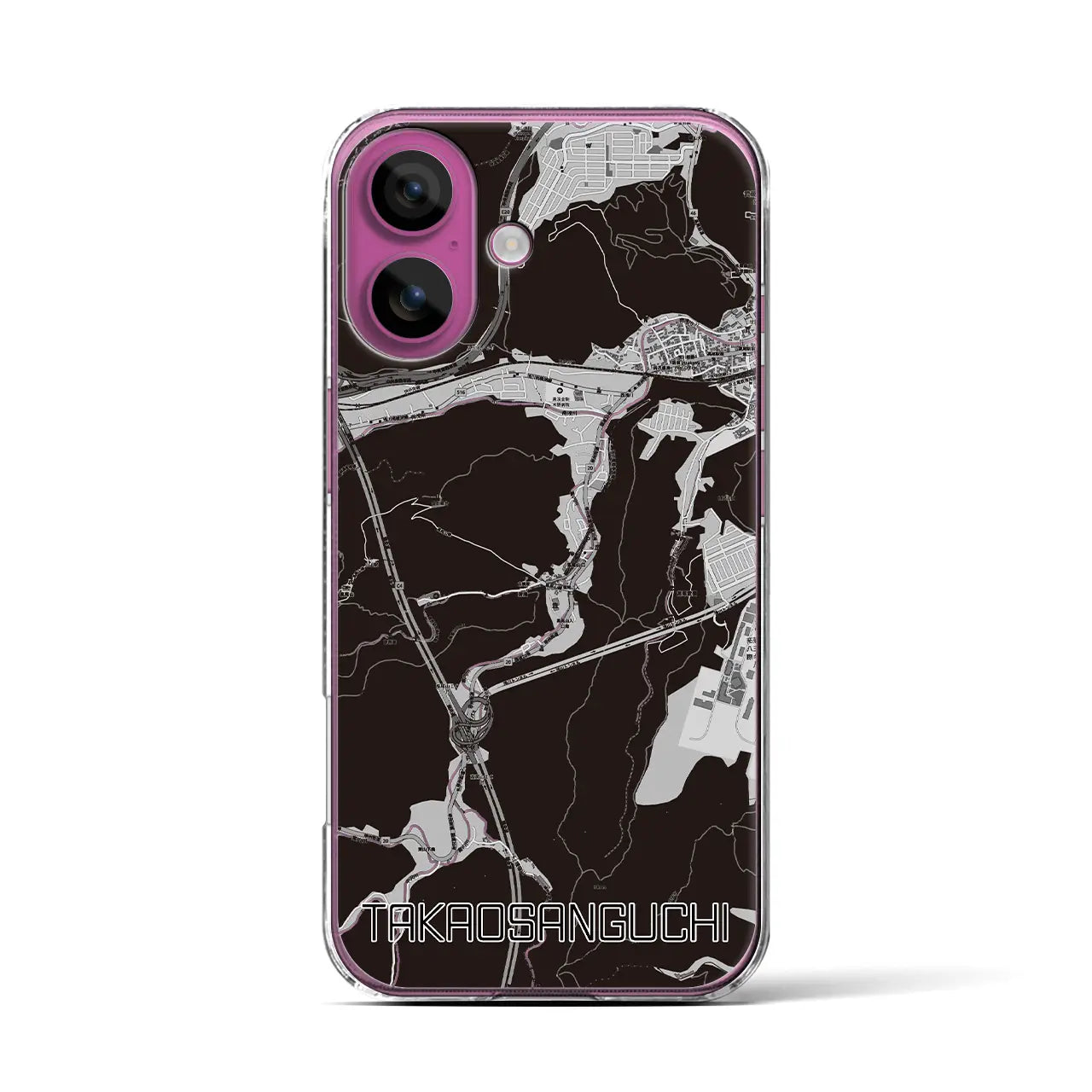 【高尾山口(東京都)】地図柄iPhoneケース(クリアタイプ)