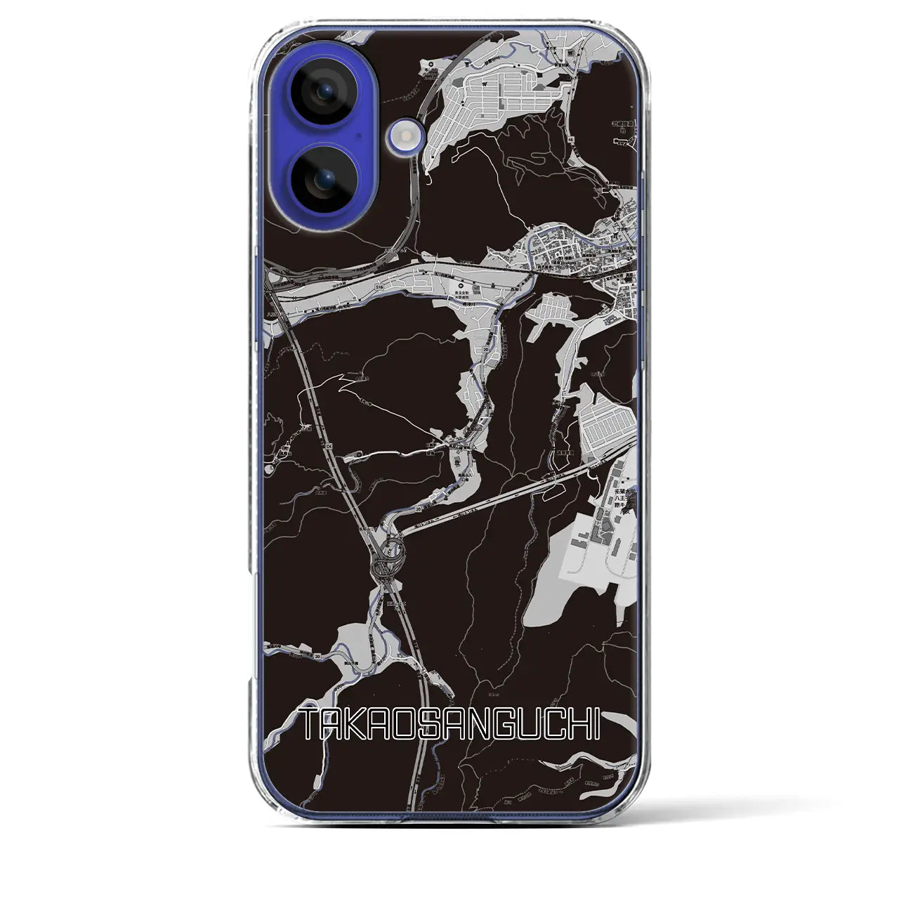 【高尾山口(東京都)】地図柄iPhoneケース(クリアタイプ)