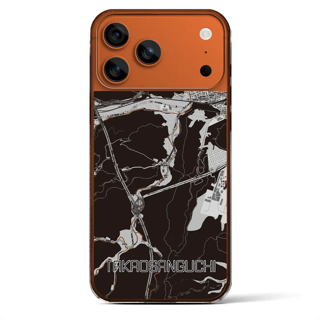 【高尾山口(東京都)】地図柄iPhoneケース(クリアタイプ)