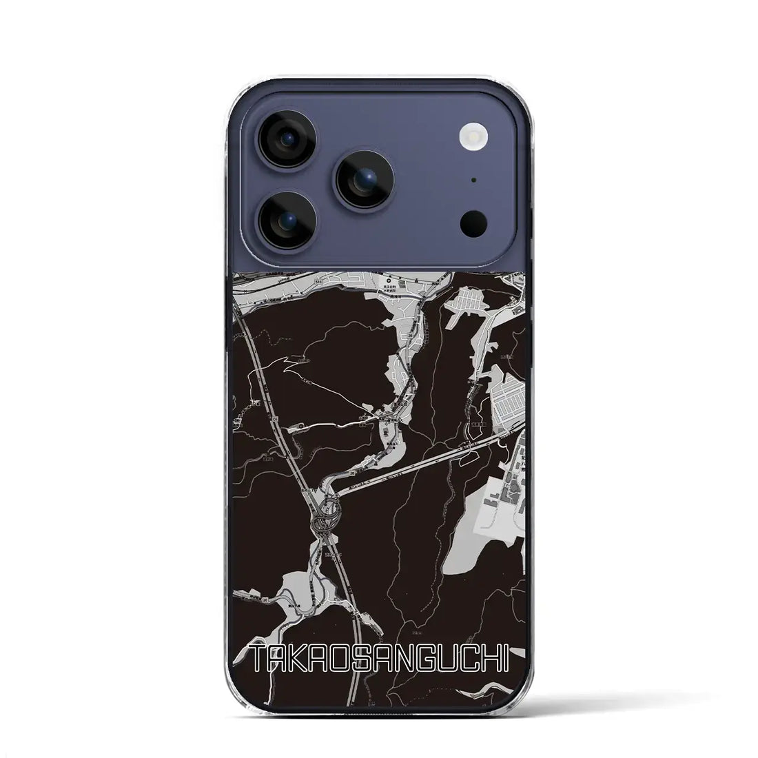 【高尾山口(東京都)】地図柄iPhoneケース(クリアタイプ)