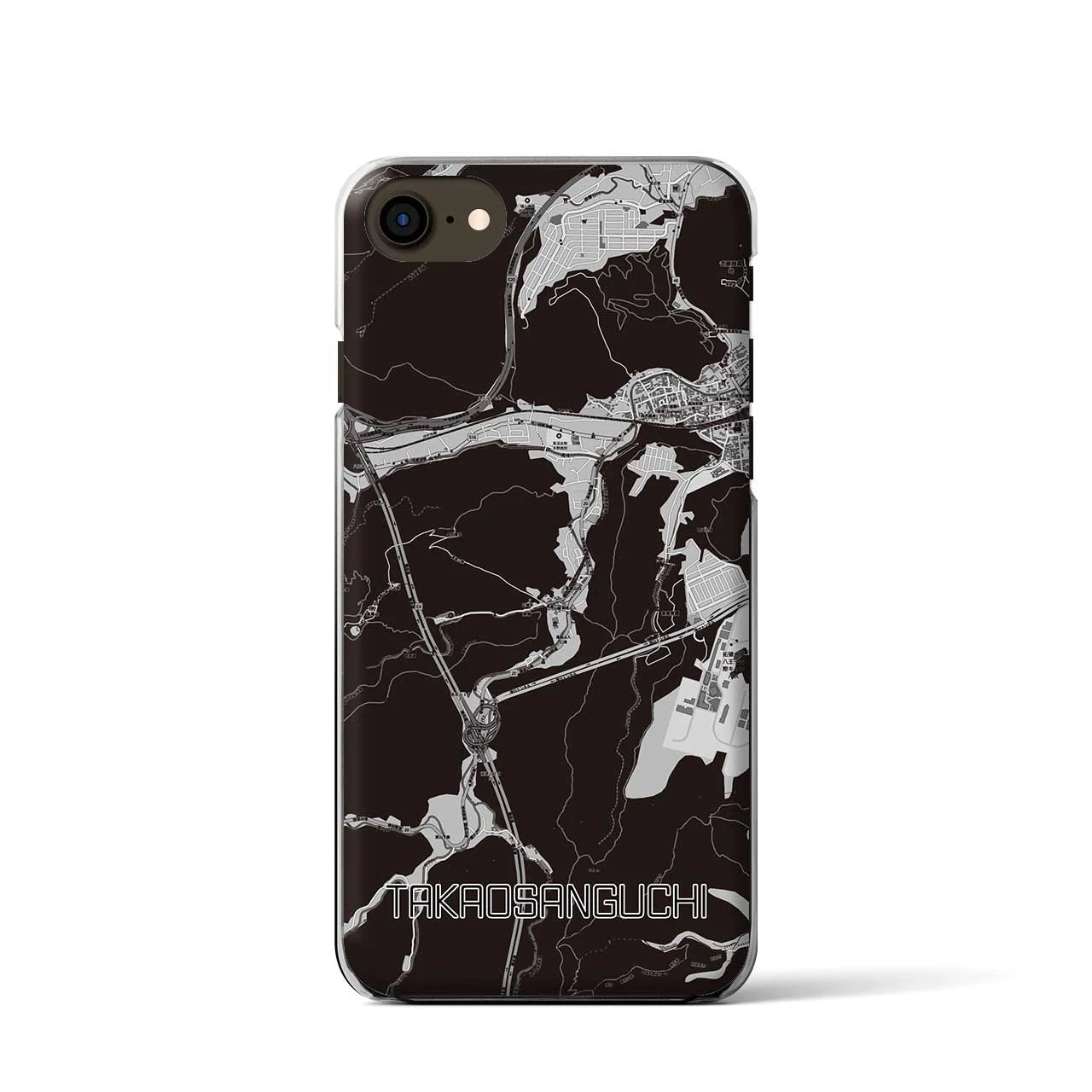 【高尾山口(東京都)】地図柄iPhoneケース(クリアタイプ)