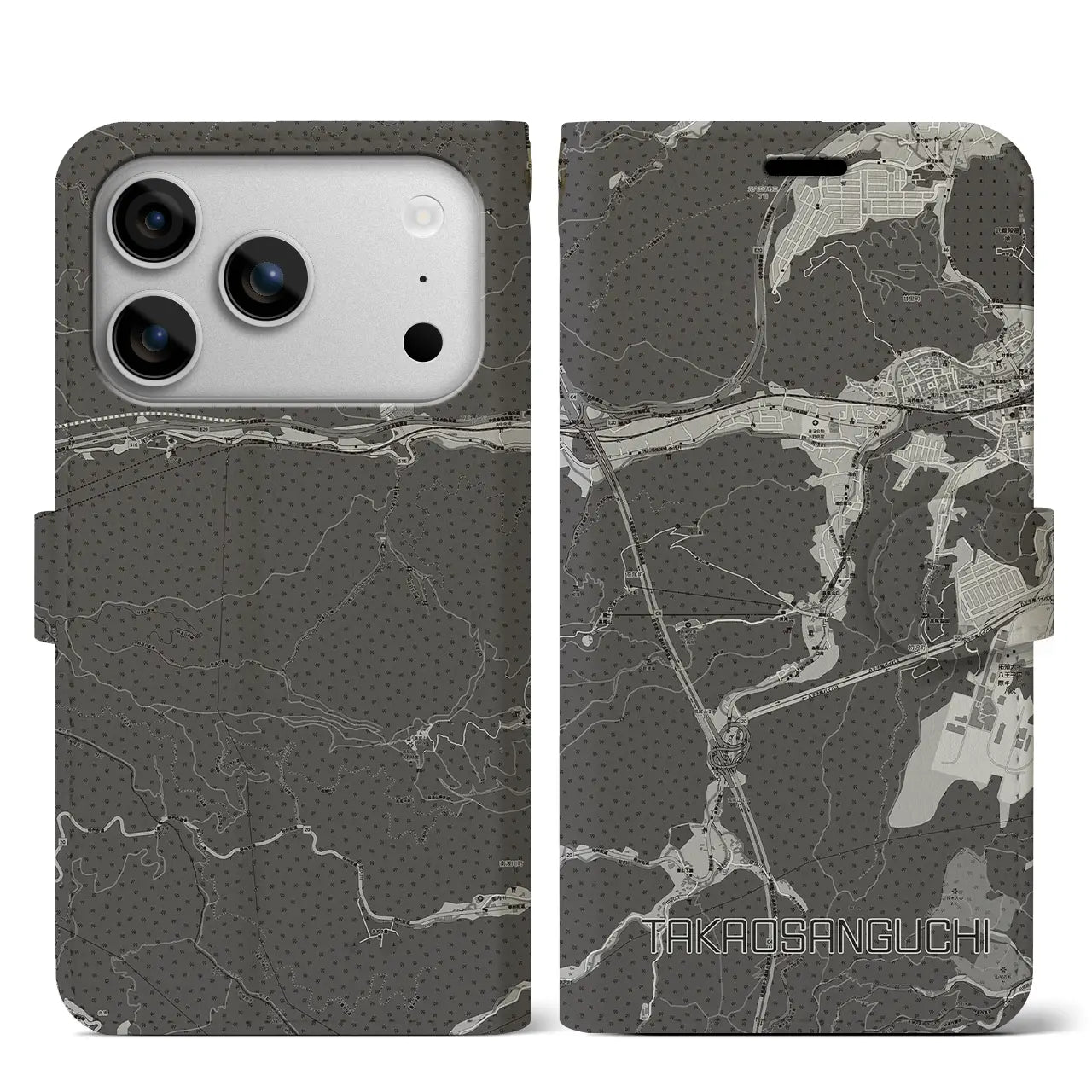 【高尾山口(東京都)】地図柄iPhoneケース(手帳タイプ)