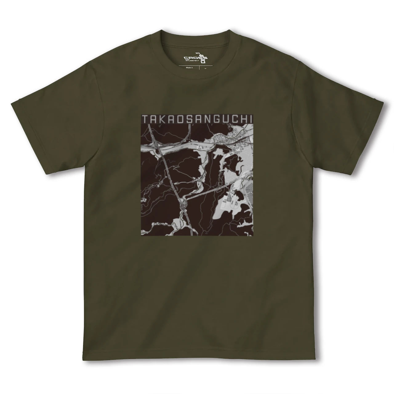 【高尾山口(東京都)】地図柄ヘビーウェイトTシャツ