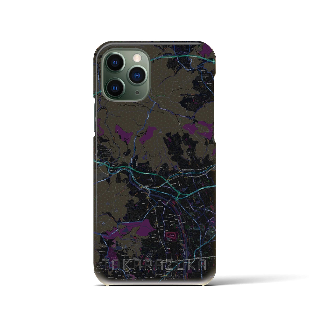 【宝塚(兵庫県)】地図柄iPhoneケース(バックカバータイプ)