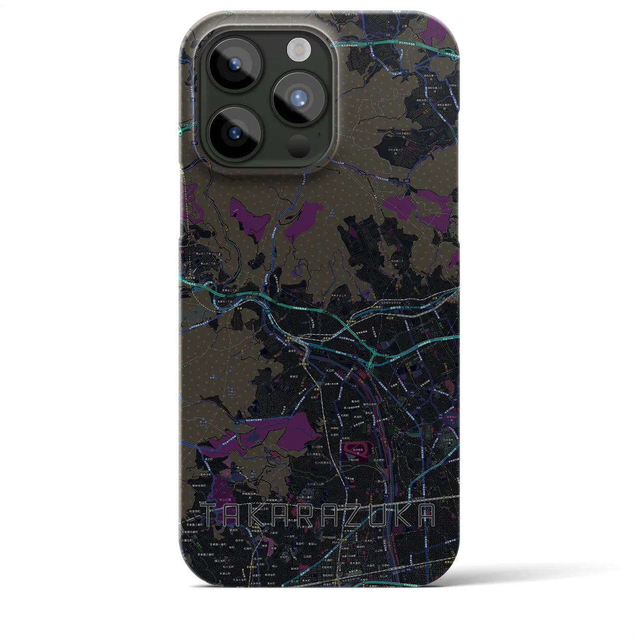【宝塚(兵庫県)】地図柄iPhoneケース(バックカバータイプ)