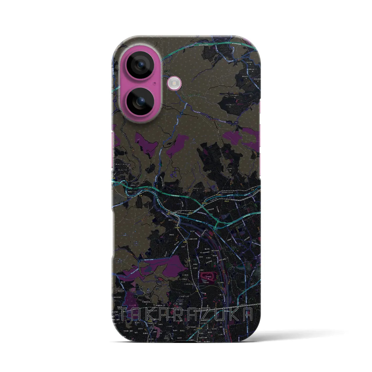 【宝塚(兵庫県)】地図柄iPhoneケース(バックカバータイプ)