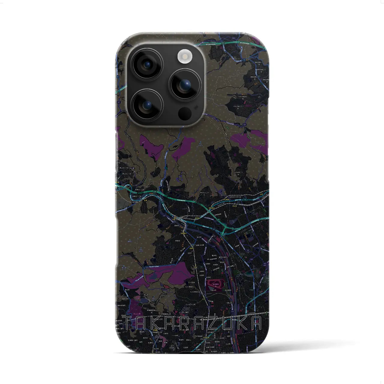 【宝塚(兵庫県)】地図柄iPhoneケース(バックカバータイプ)