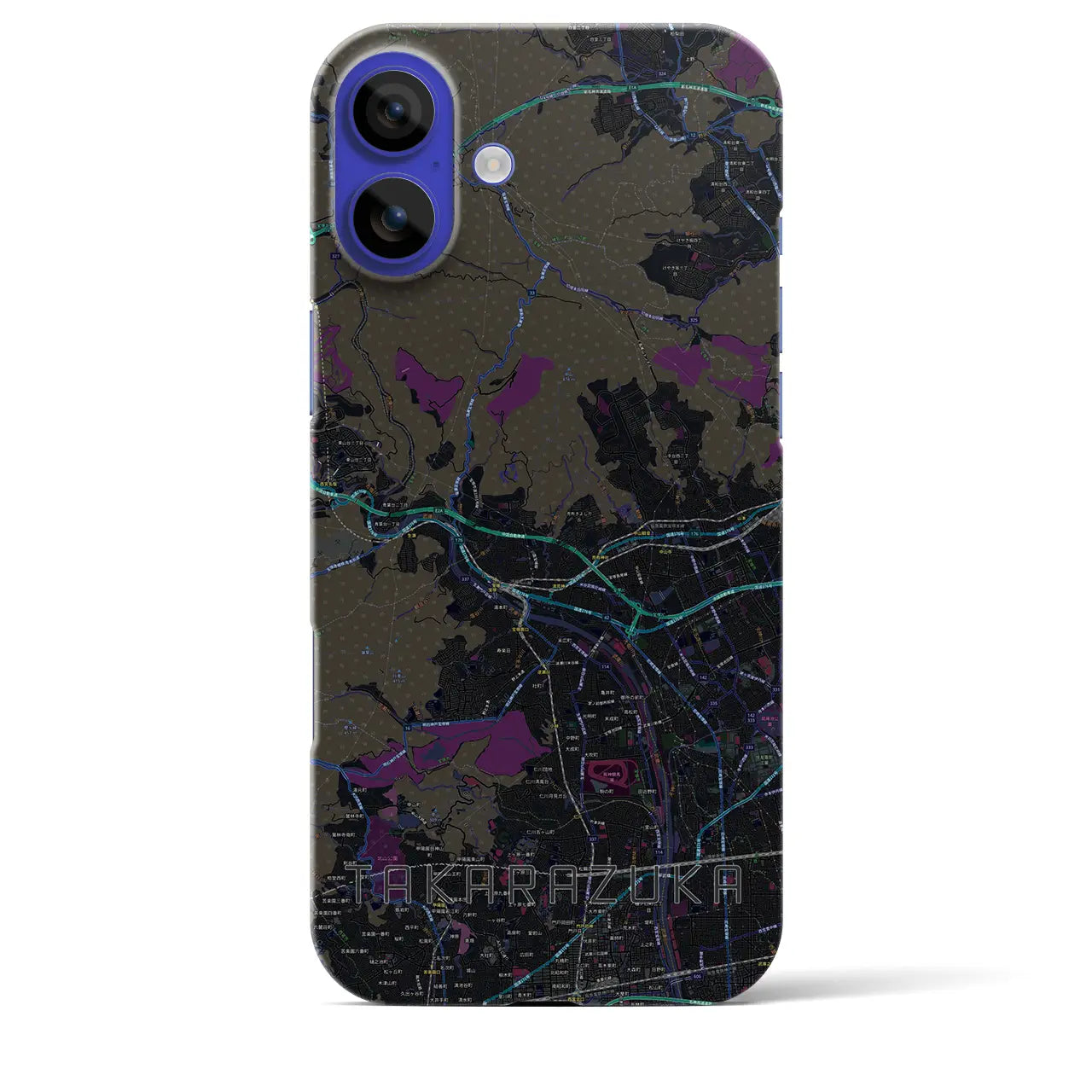 【宝塚(兵庫県)】地図柄iPhoneケース(バックカバータイプ)