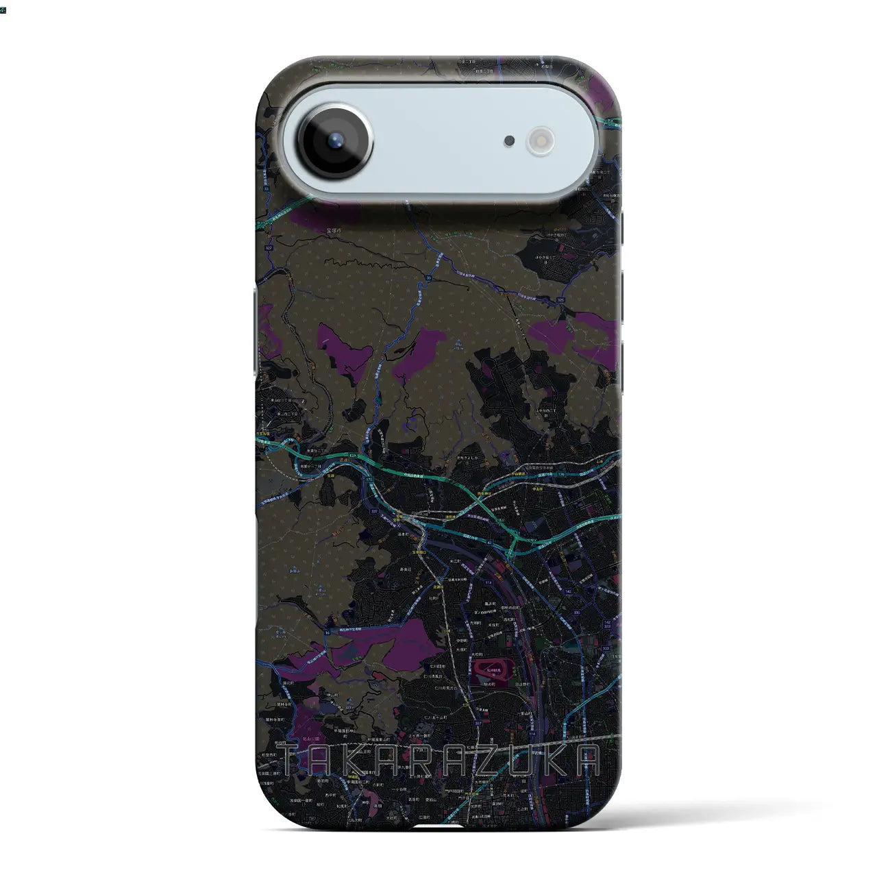 【宝塚(兵庫県)】地図柄iPhoneケース(バックカバータイプ)