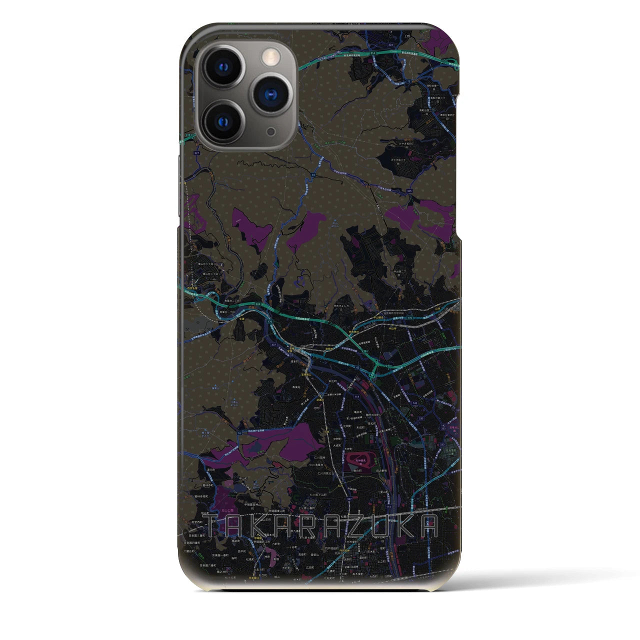 【宝塚(兵庫県)】地図柄iPhoneケース(バックカバータイプ)