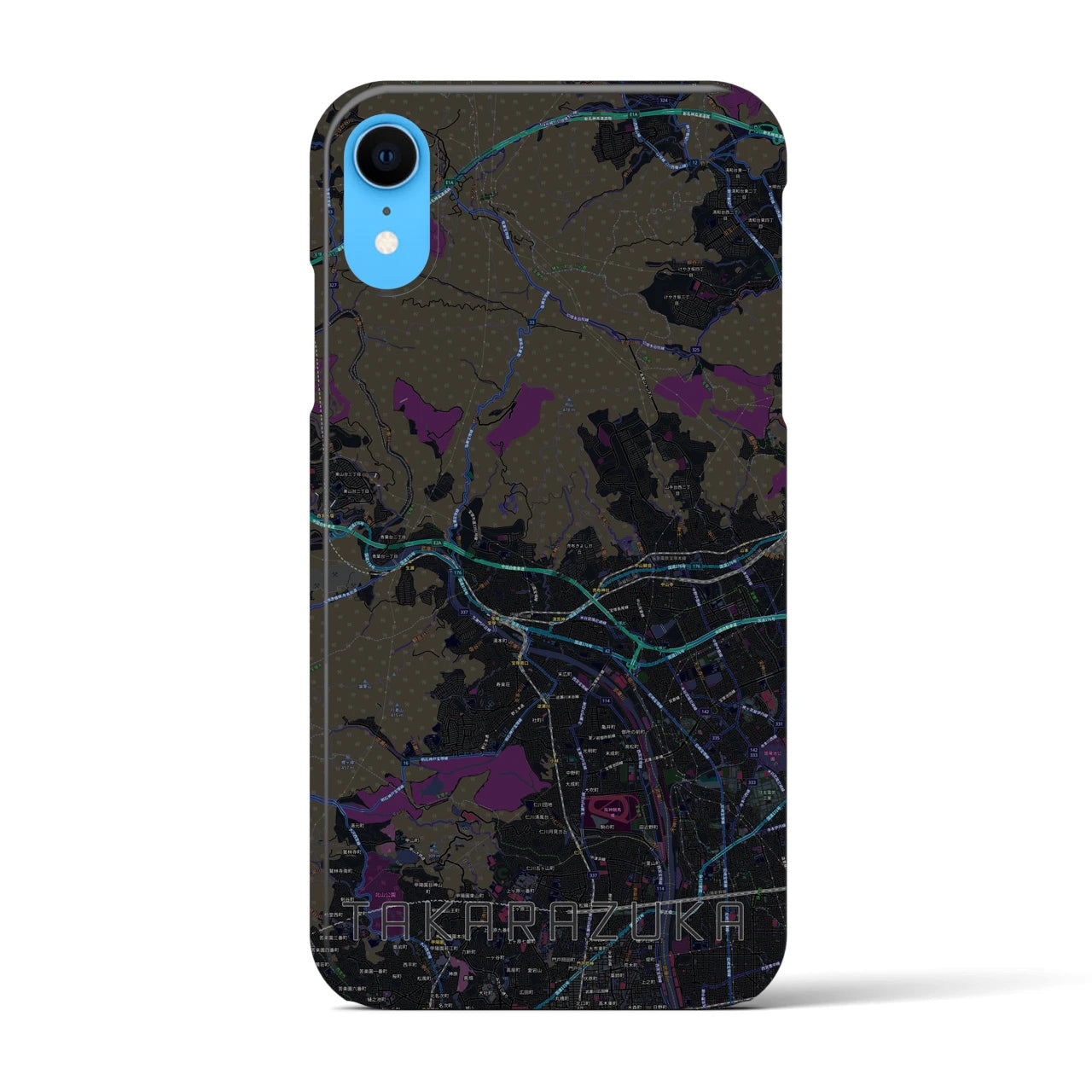 【宝塚(兵庫県)】地図柄iPhoneケース(バックカバータイプ)