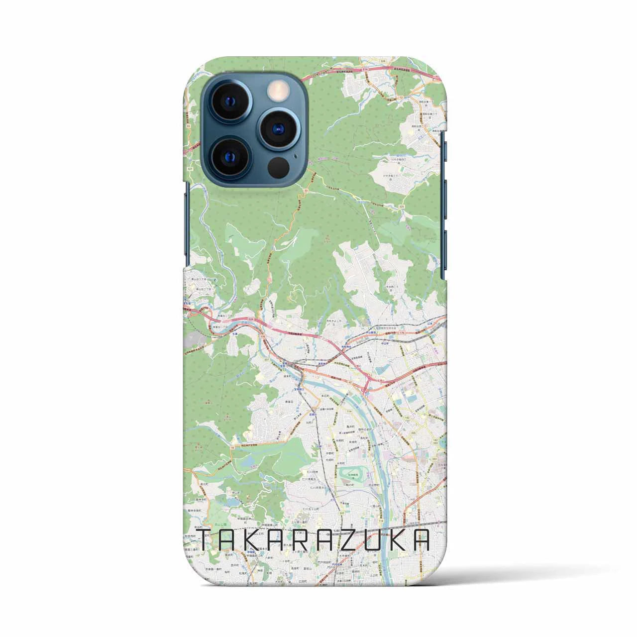 【宝塚(兵庫県)】地図柄iPhoneケース(バックカバータイプ)