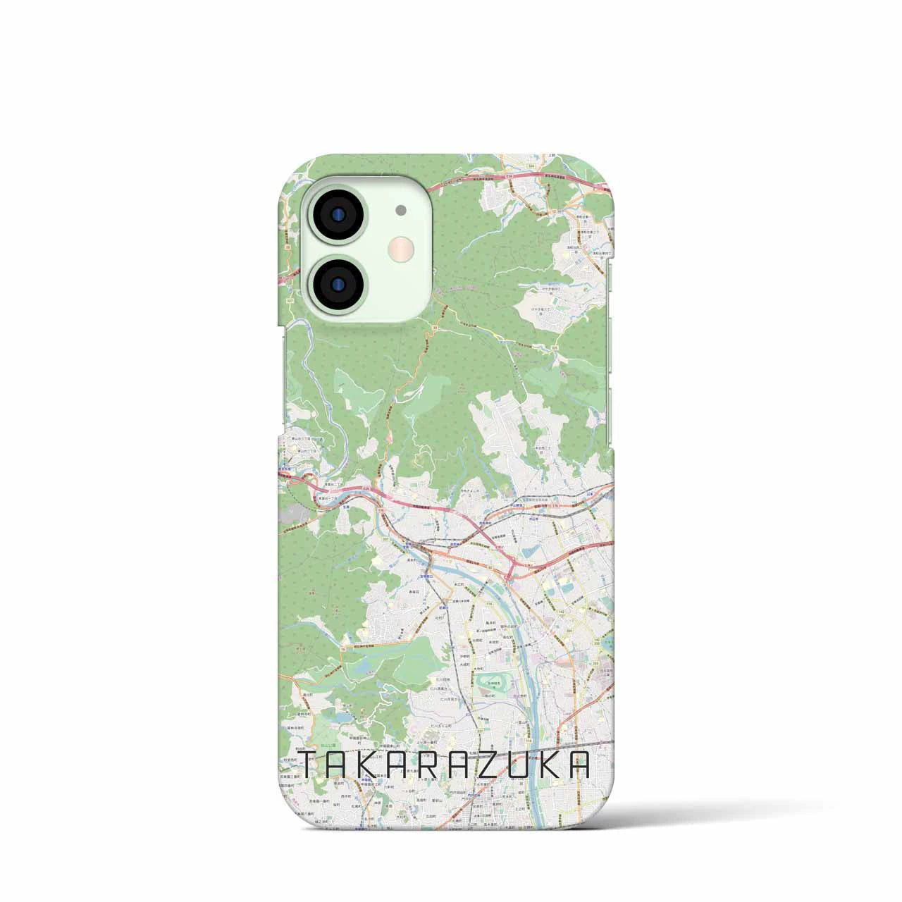 【宝塚(兵庫県)】地図柄iPhoneケース(バックカバータイプ)