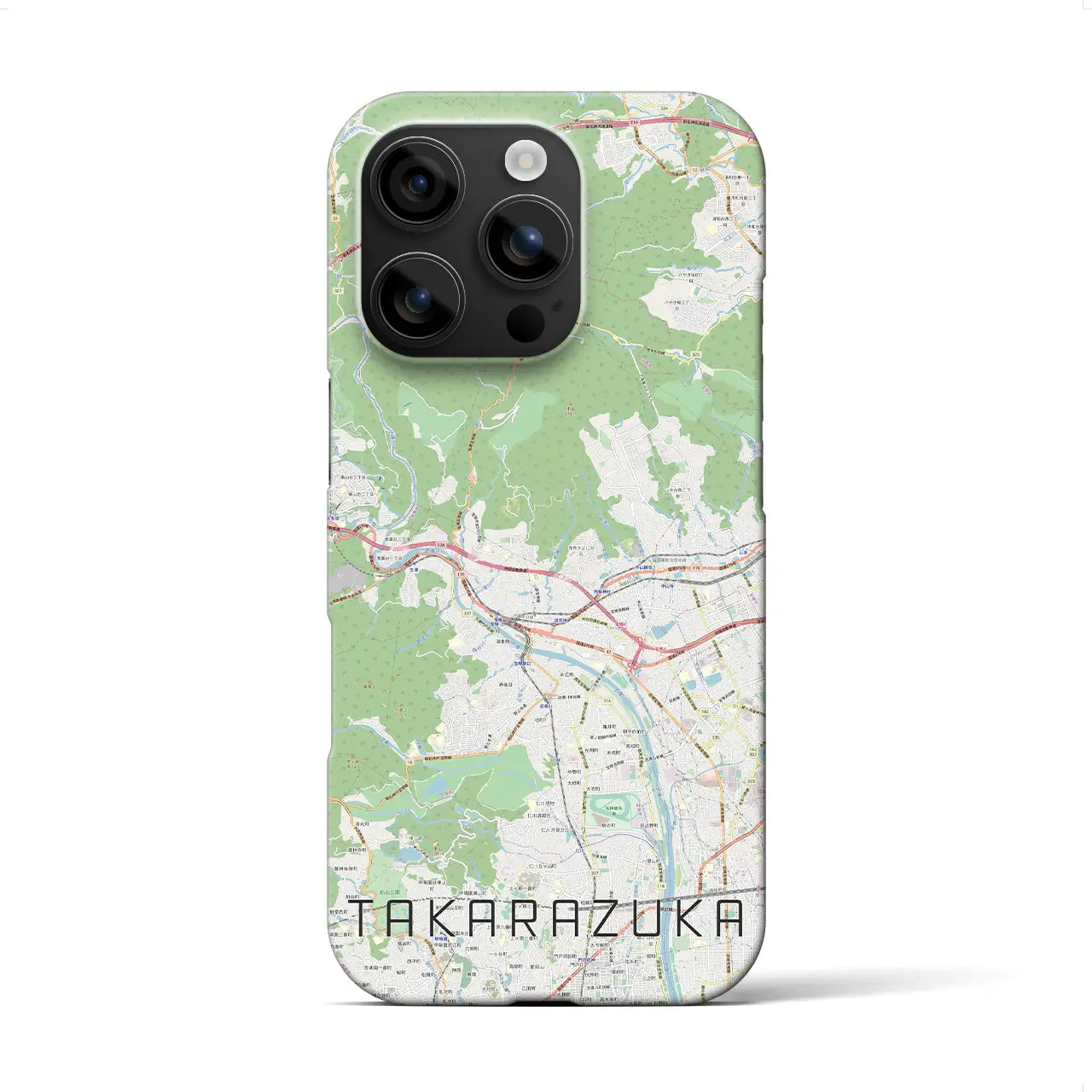 【宝塚(兵庫県)】地図柄iPhoneケース(バックカバータイプ)