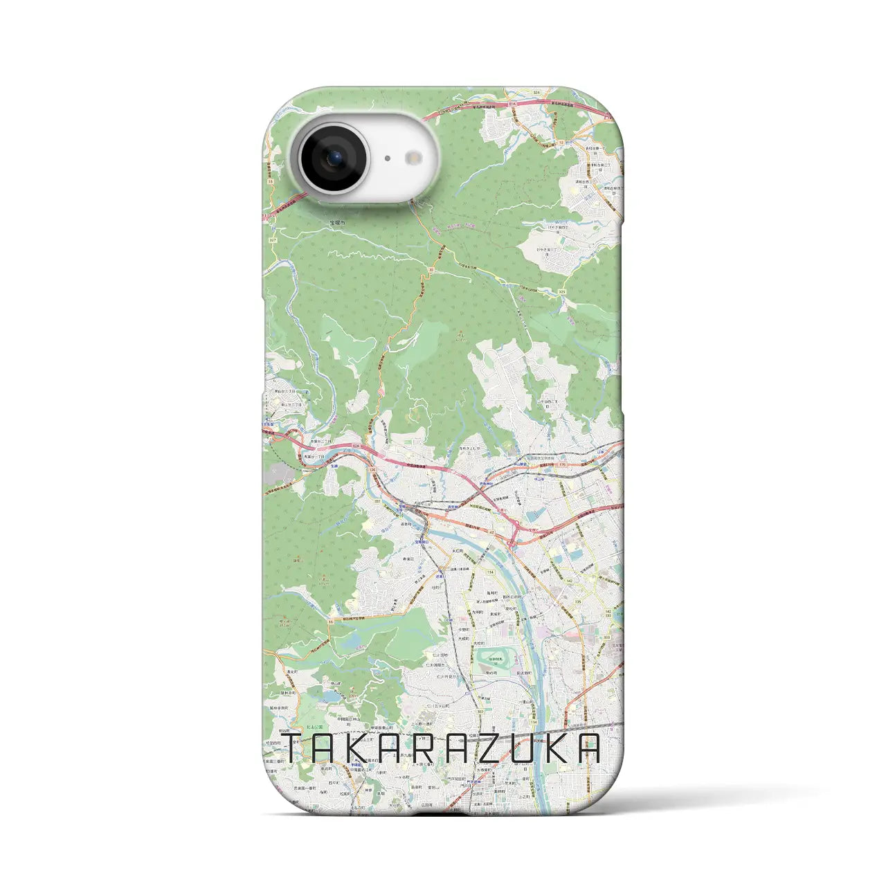 【宝塚(兵庫県)】地図柄iPhoneケース(バックカバータイプ)