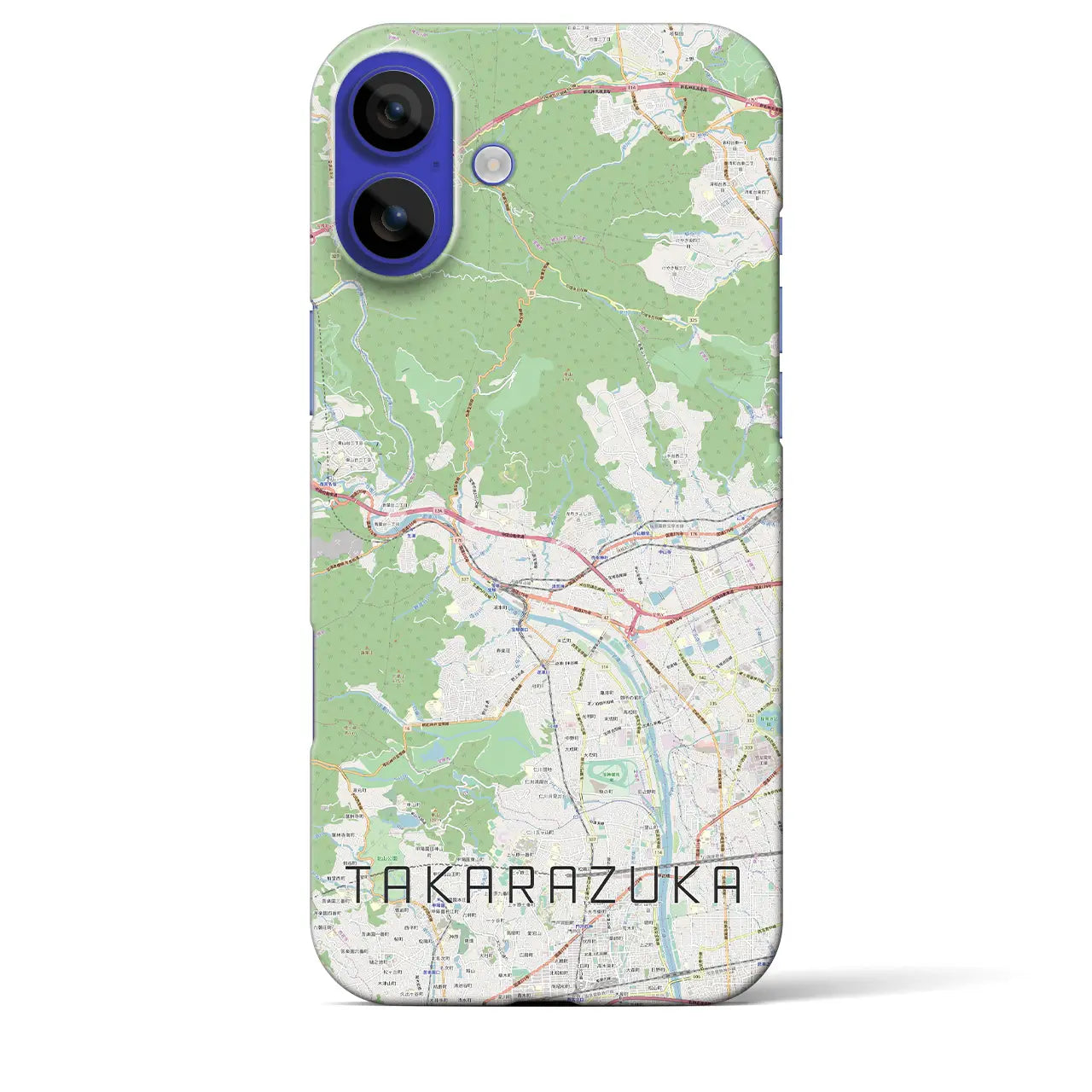 【宝塚(兵庫県)】地図柄iPhoneケース(バックカバータイプ)ナチュラル・iPhone 16 Pro Max 用