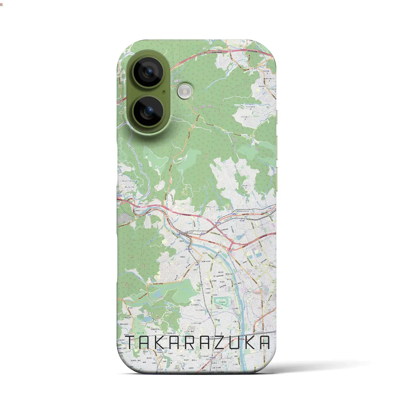 【宝塚(兵庫県)】地図柄iPhoneケース(バックカバータイプ)ブラック・iPhone 17 Pro Max 用