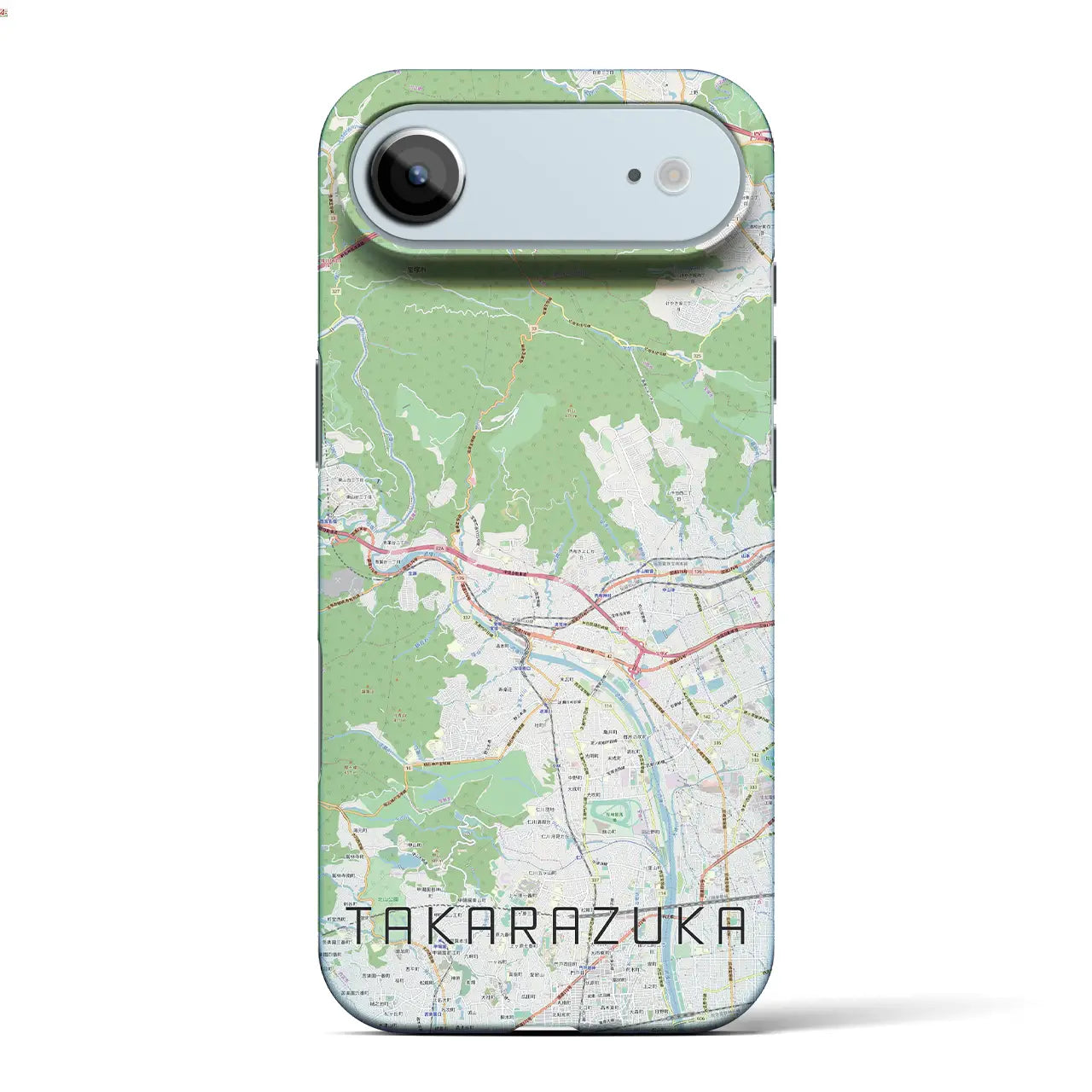 【宝塚(兵庫県)】地図柄iPhoneケース(バックカバータイプ)