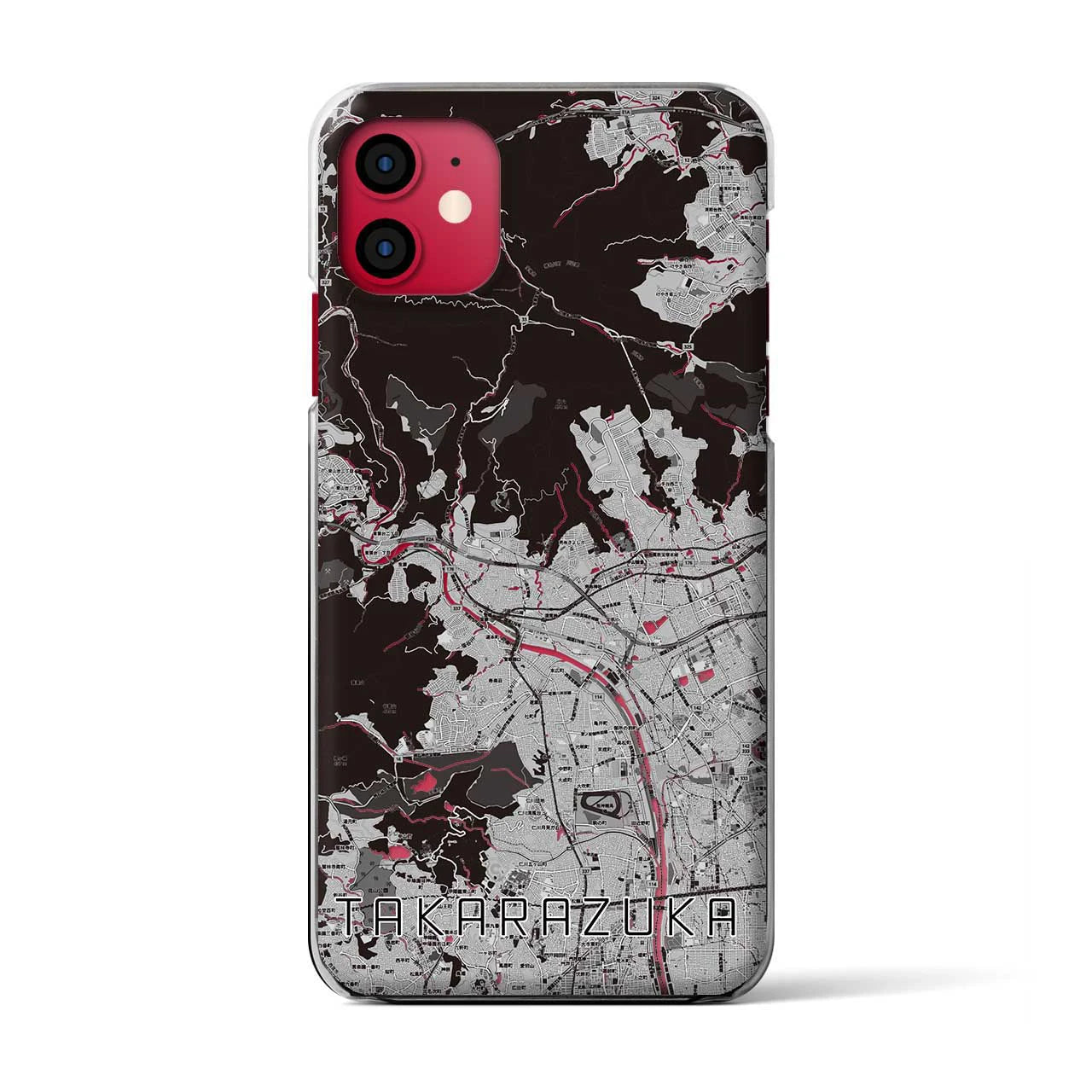 【宝塚(兵庫県)】地図柄iPhoneケース(クリアタイプ)