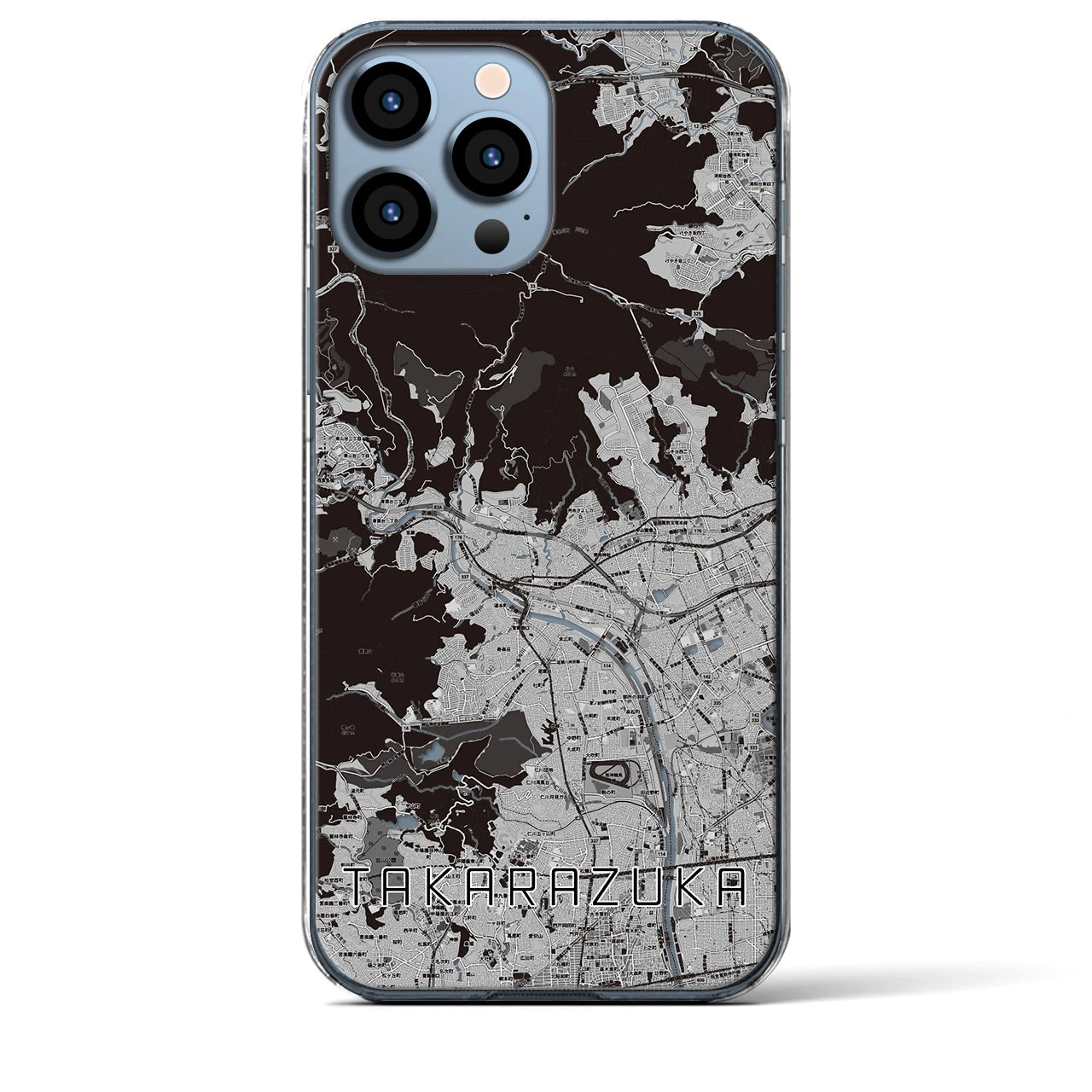 【宝塚(兵庫県)】地図柄iPhoneケース(クリアタイプ)