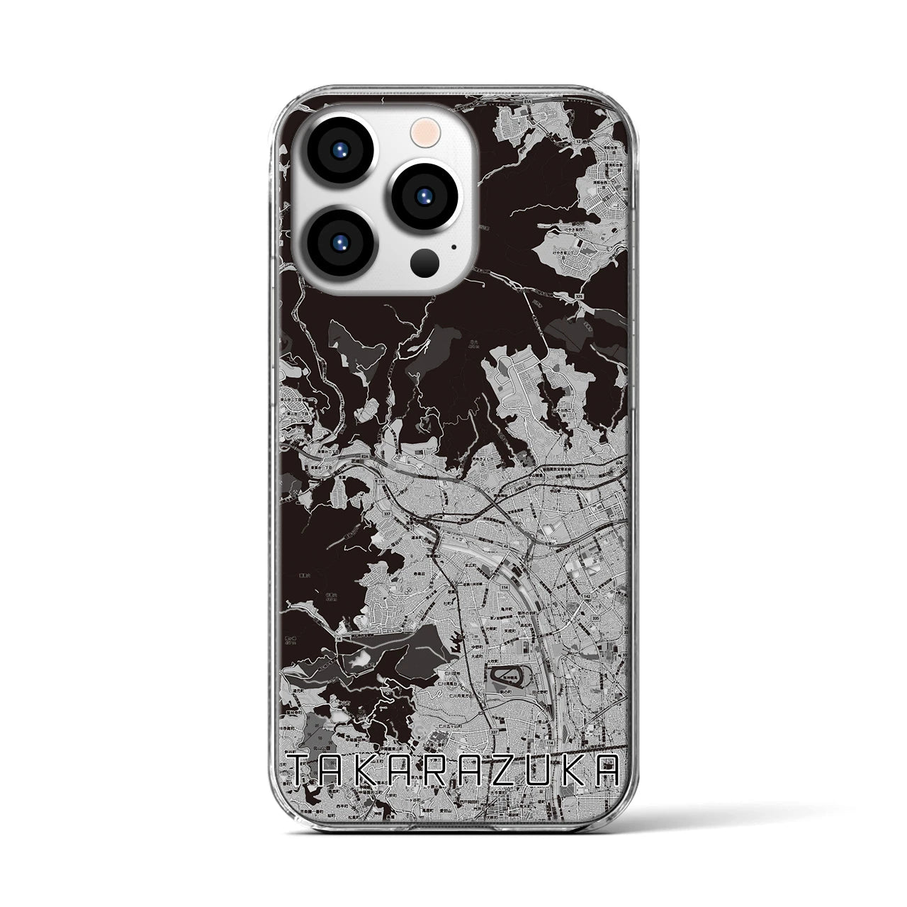【宝塚(兵庫県)】地図柄iPhoneケース(クリアタイプ)