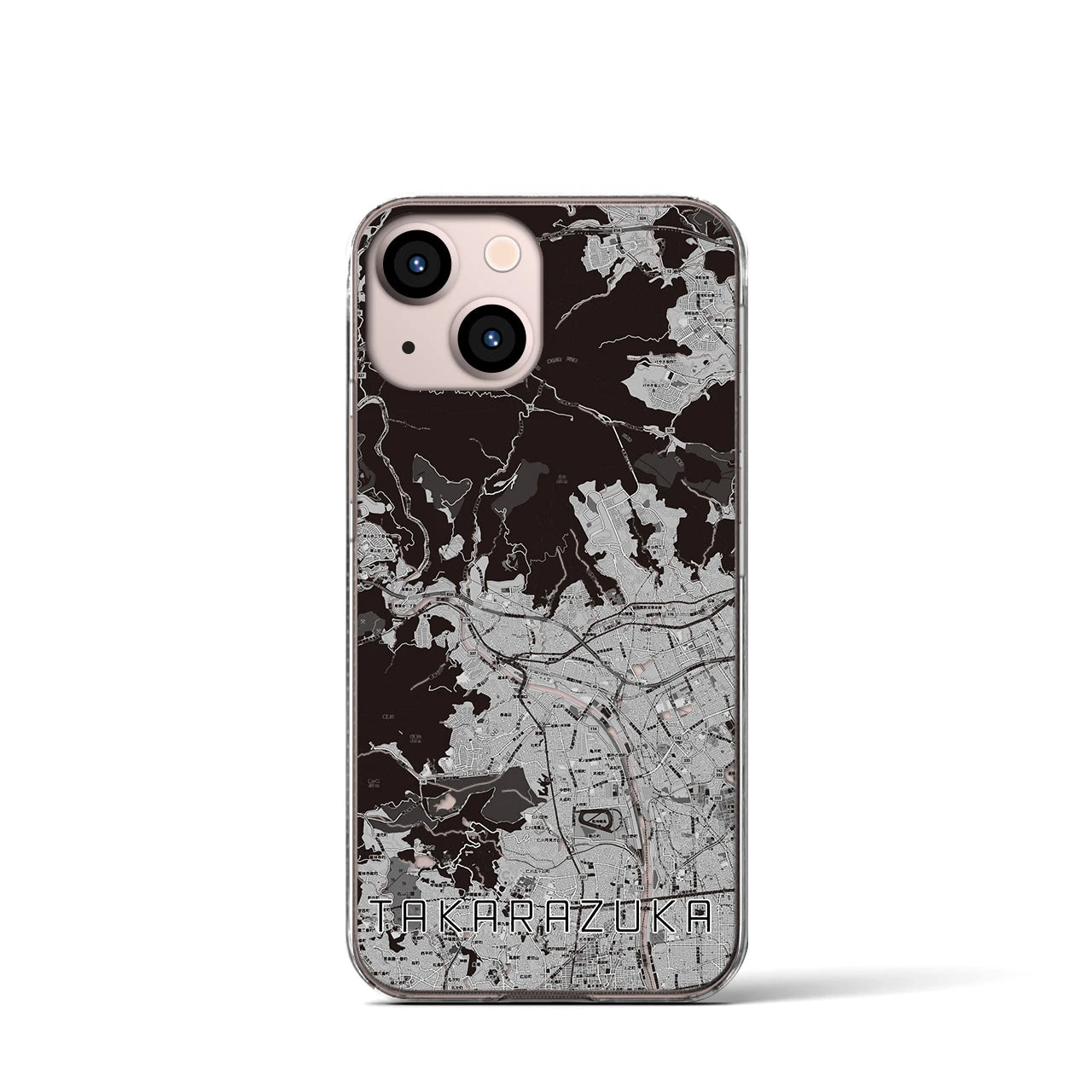 【宝塚(兵庫県)】地図柄iPhoneケース(クリアタイプ)