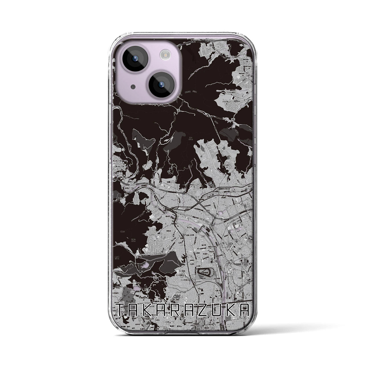 【宝塚(兵庫県)】地図柄iPhoneケース(クリアタイプ)