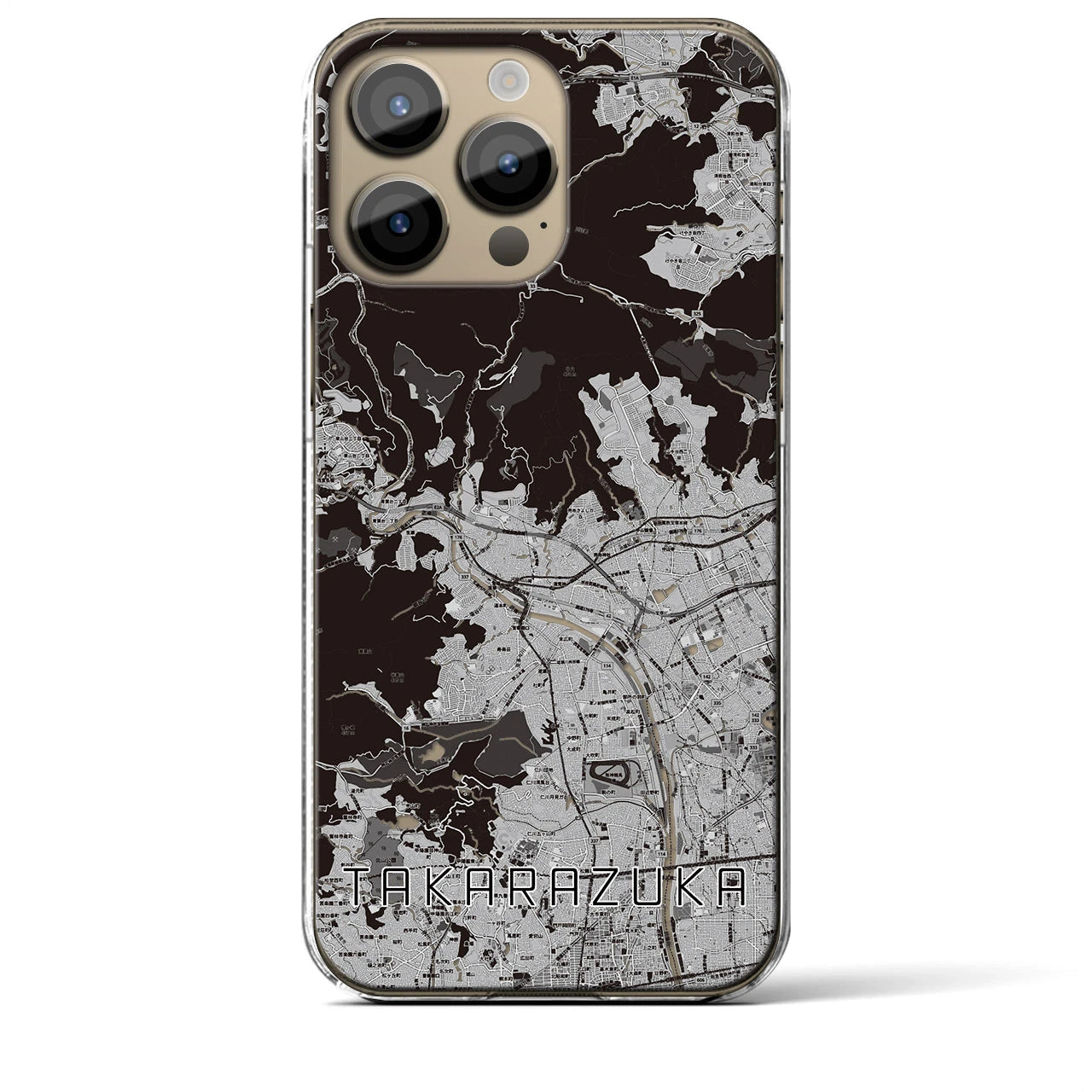 【宝塚(兵庫県)】地図柄iPhoneケース(クリアタイプ)