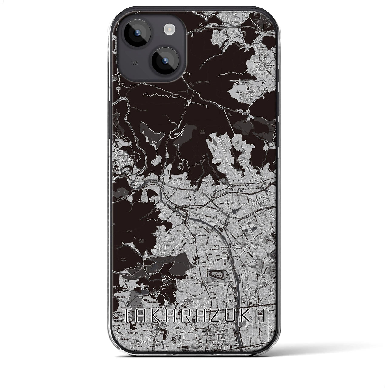 【宝塚(兵庫県)】地図柄iPhoneケース(クリアタイプ)