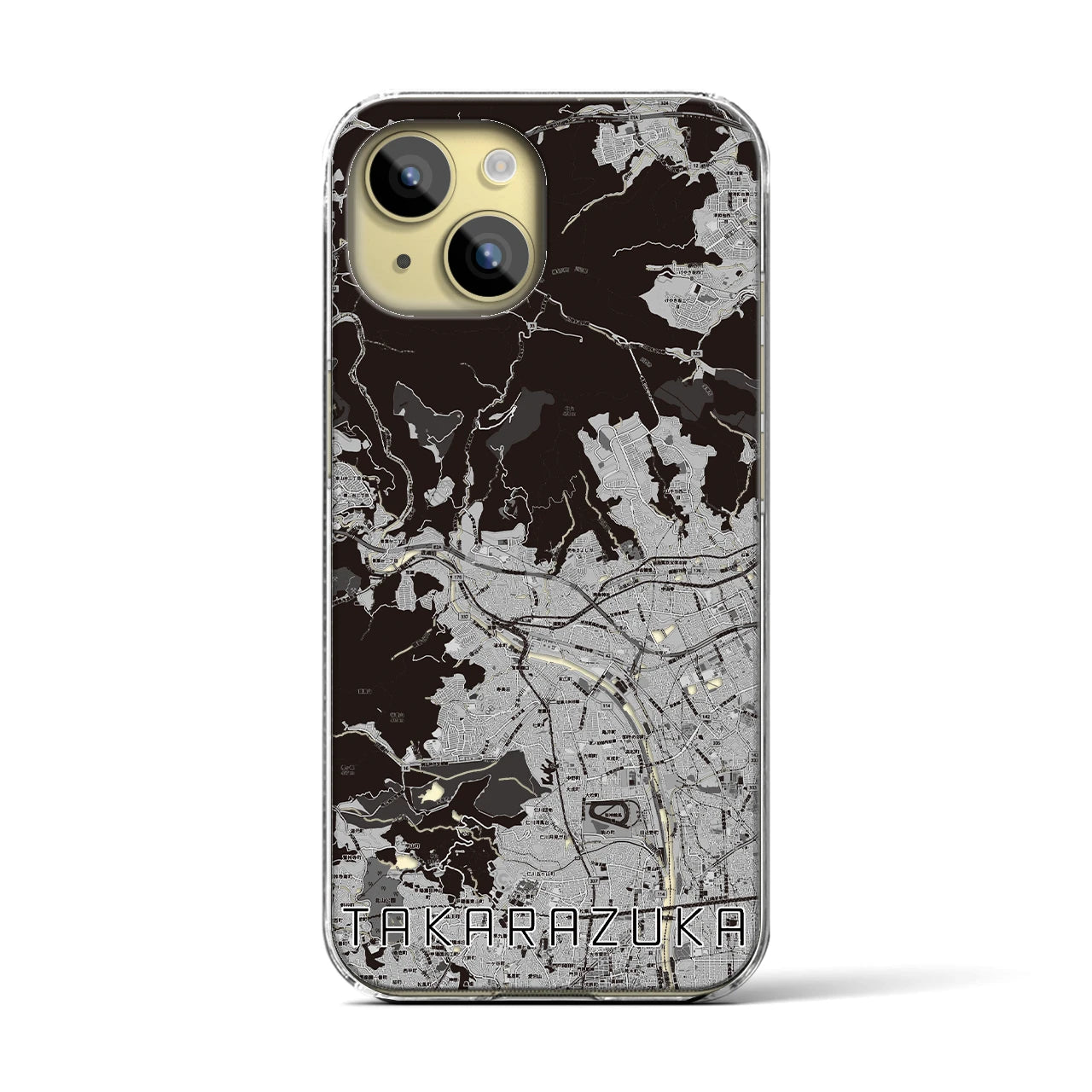 【宝塚(兵庫県)】地図柄iPhoneケース(クリアタイプ)