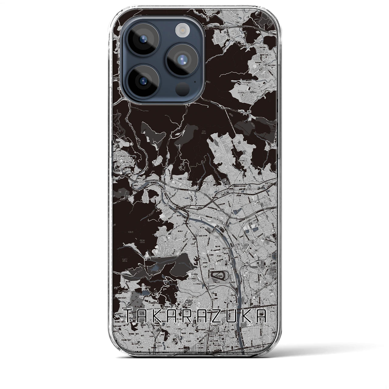 【宝塚(兵庫県)】地図柄iPhoneケース(クリアタイプ)