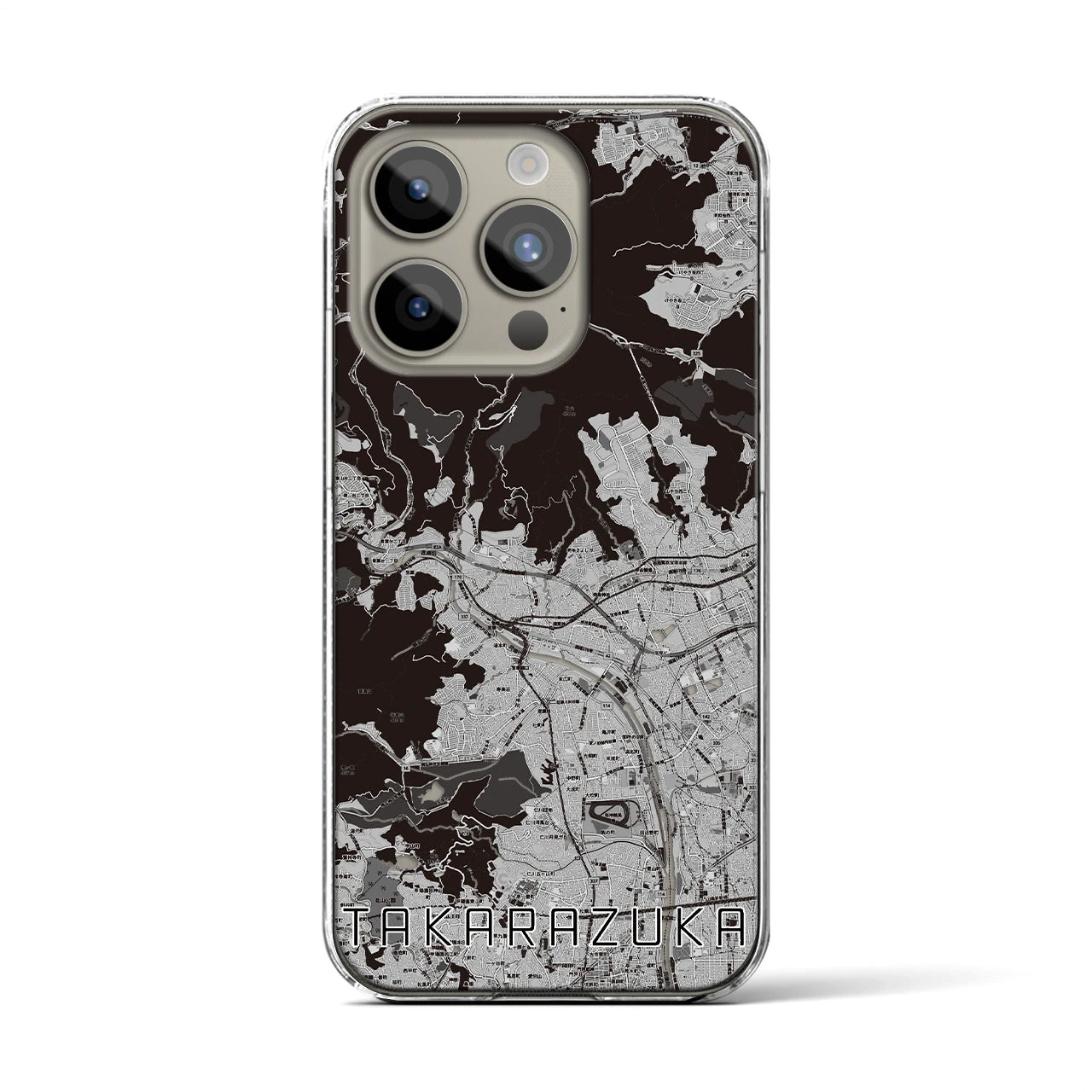 【宝塚(兵庫県)】地図柄iPhoneケース(クリアタイプ)