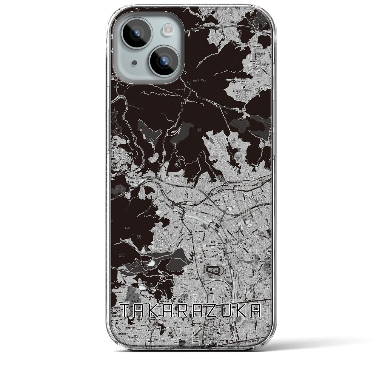 【宝塚(兵庫県)】地図柄iPhoneケース(クリアタイプ)