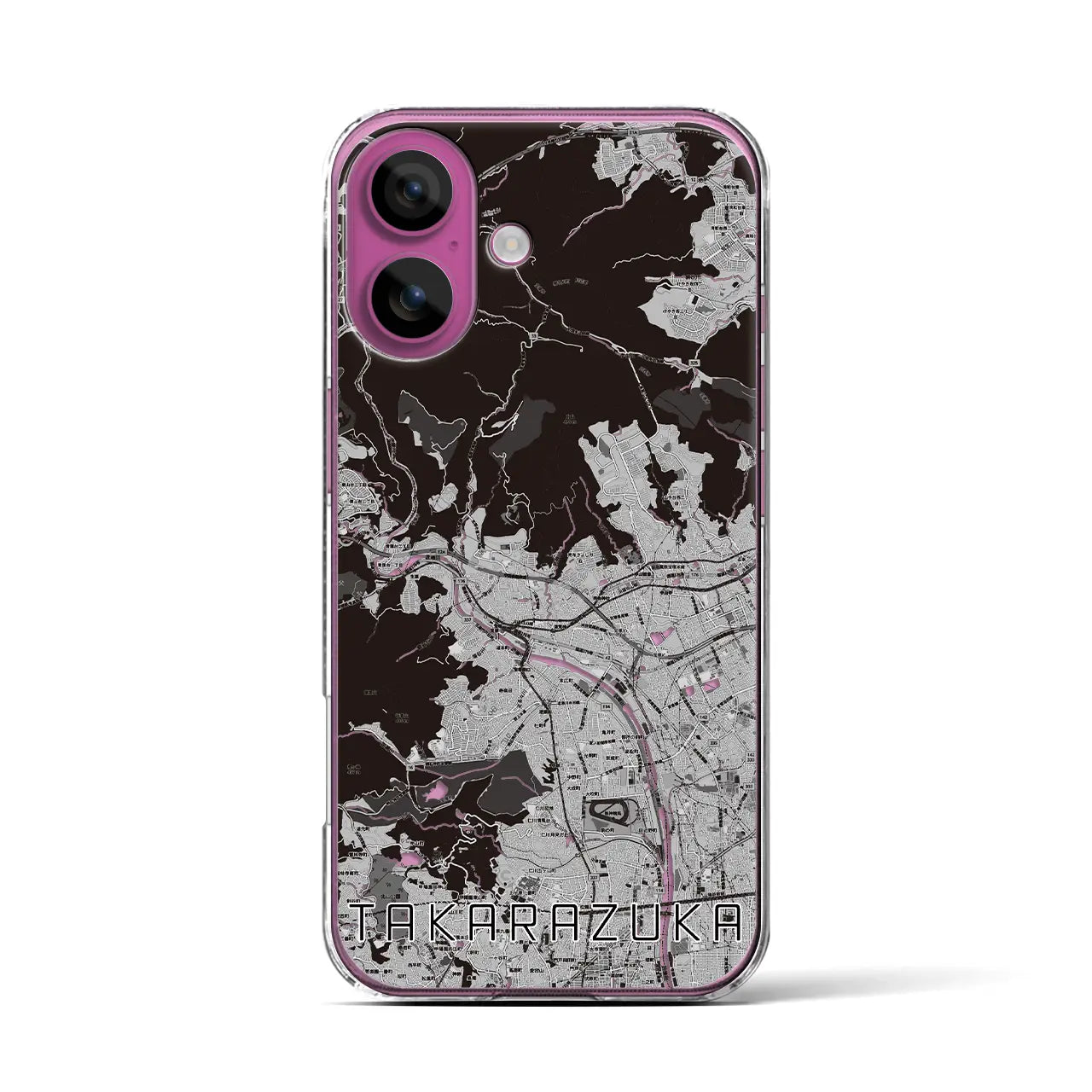 【宝塚(兵庫県)】地図柄iPhoneケース(クリアタイプ)