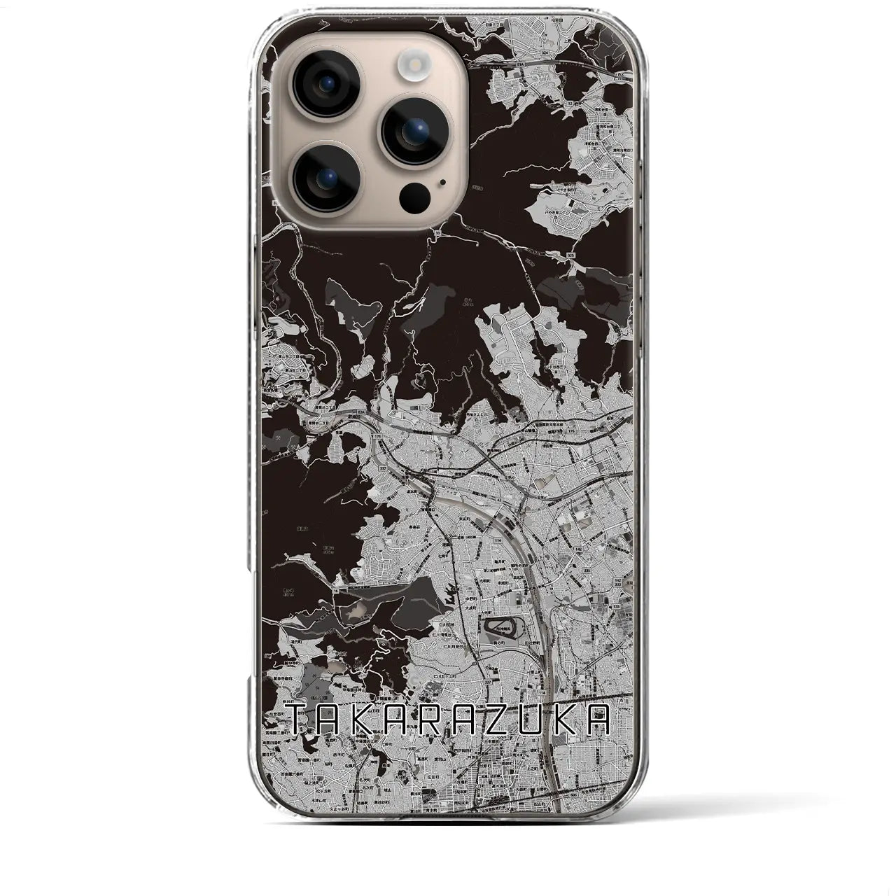 【宝塚(兵庫県)】地図柄iPhoneケース(クリアタイプ)