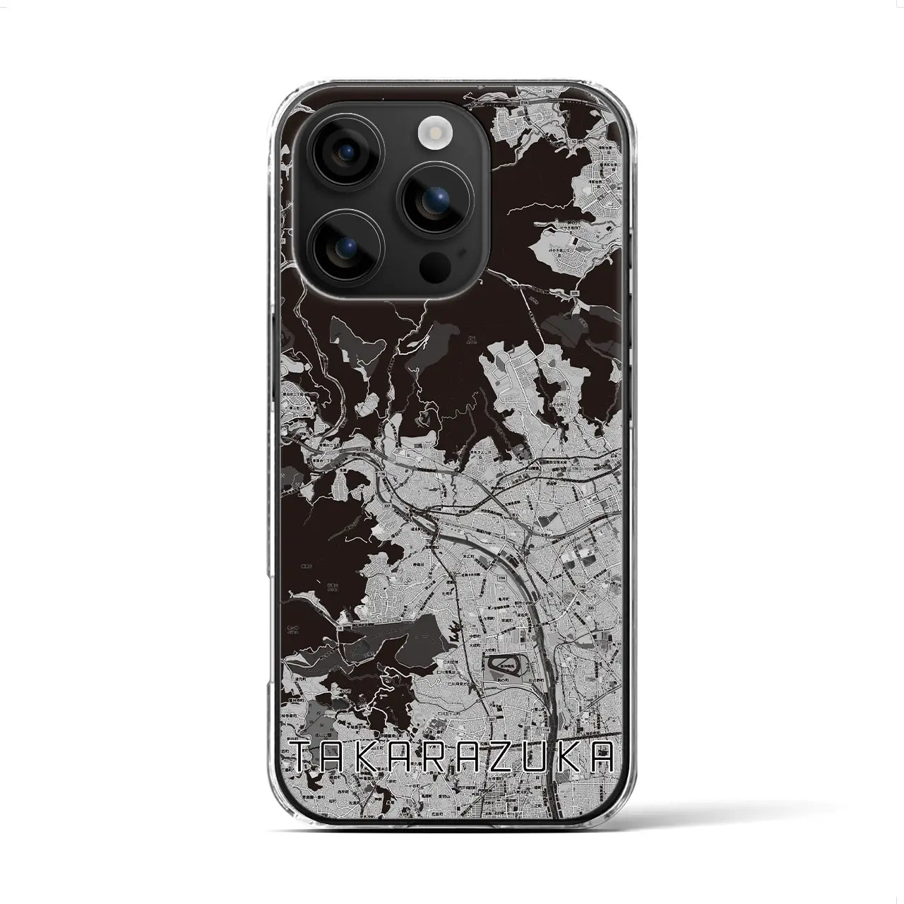 【宝塚(兵庫県)】地図柄iPhoneケース(クリアタイプ)