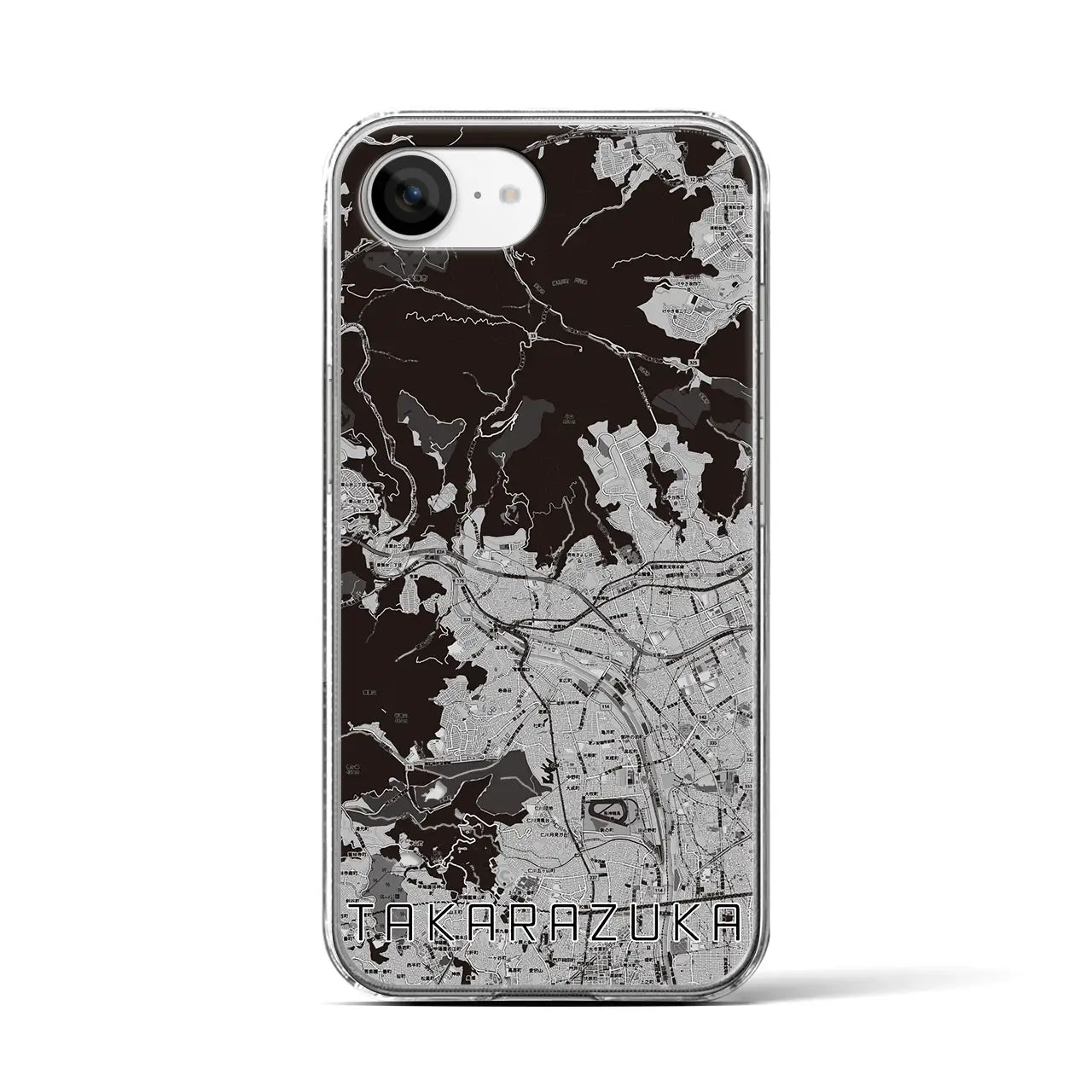 【宝塚(兵庫県)】地図柄iPhoneケース(クリアタイプ)
