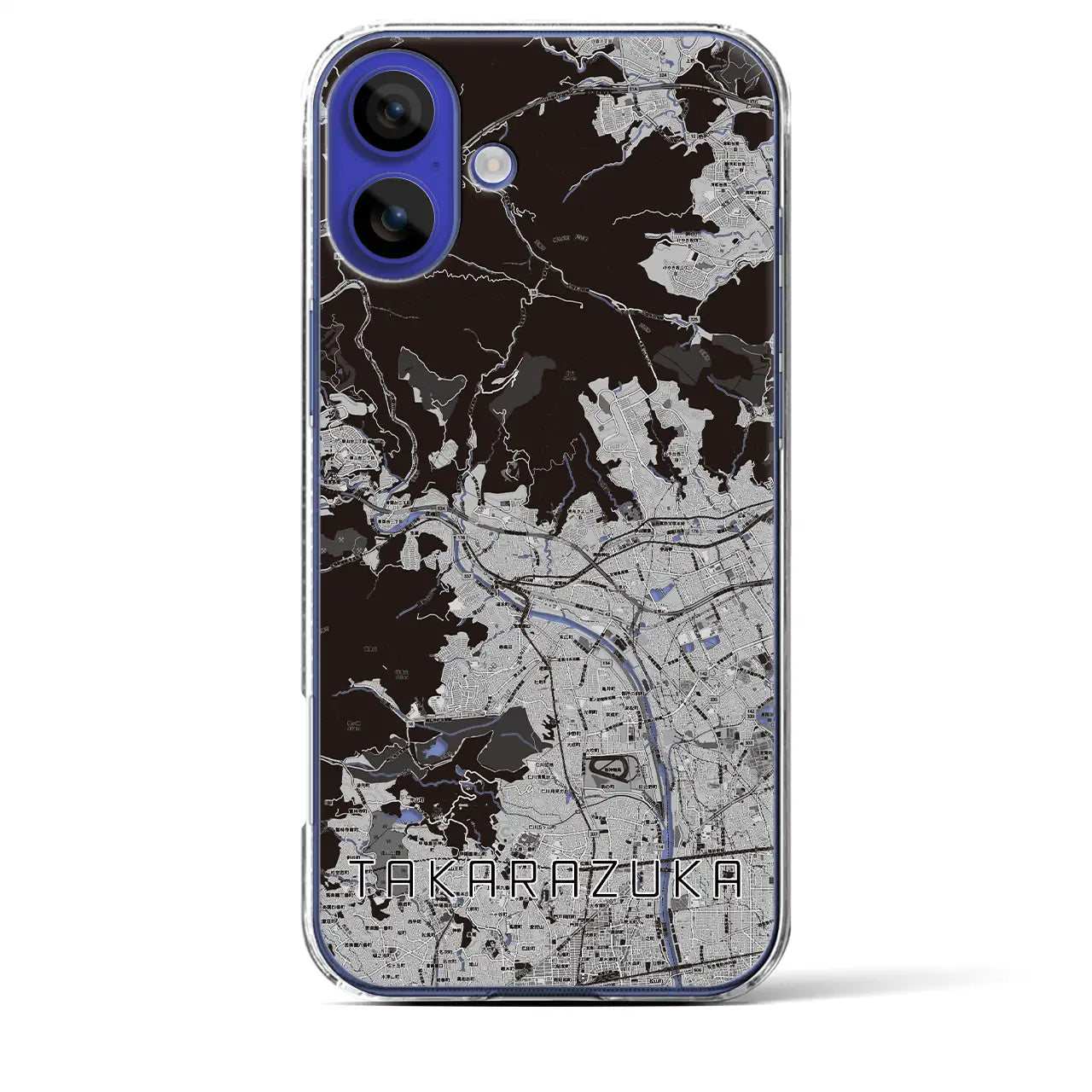 【宝塚(兵庫県)】地図柄iPhoneケース(クリアタイプ)