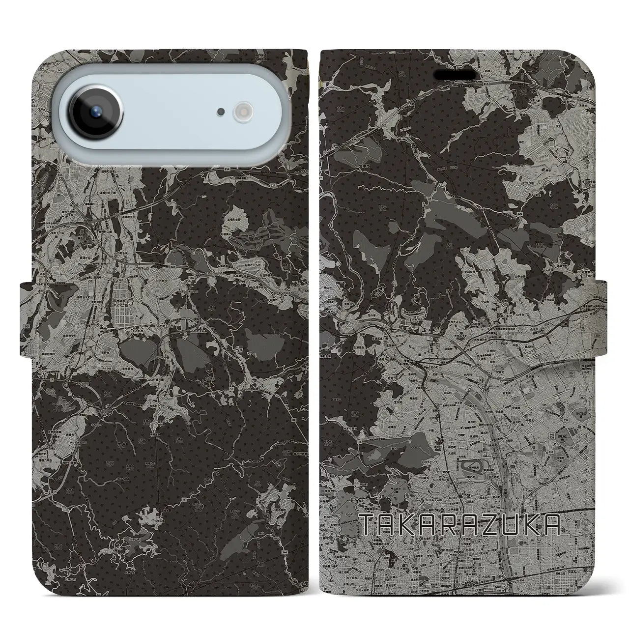 【宝塚(兵庫県)】地図柄iPhoneケース(手帳タイプ)