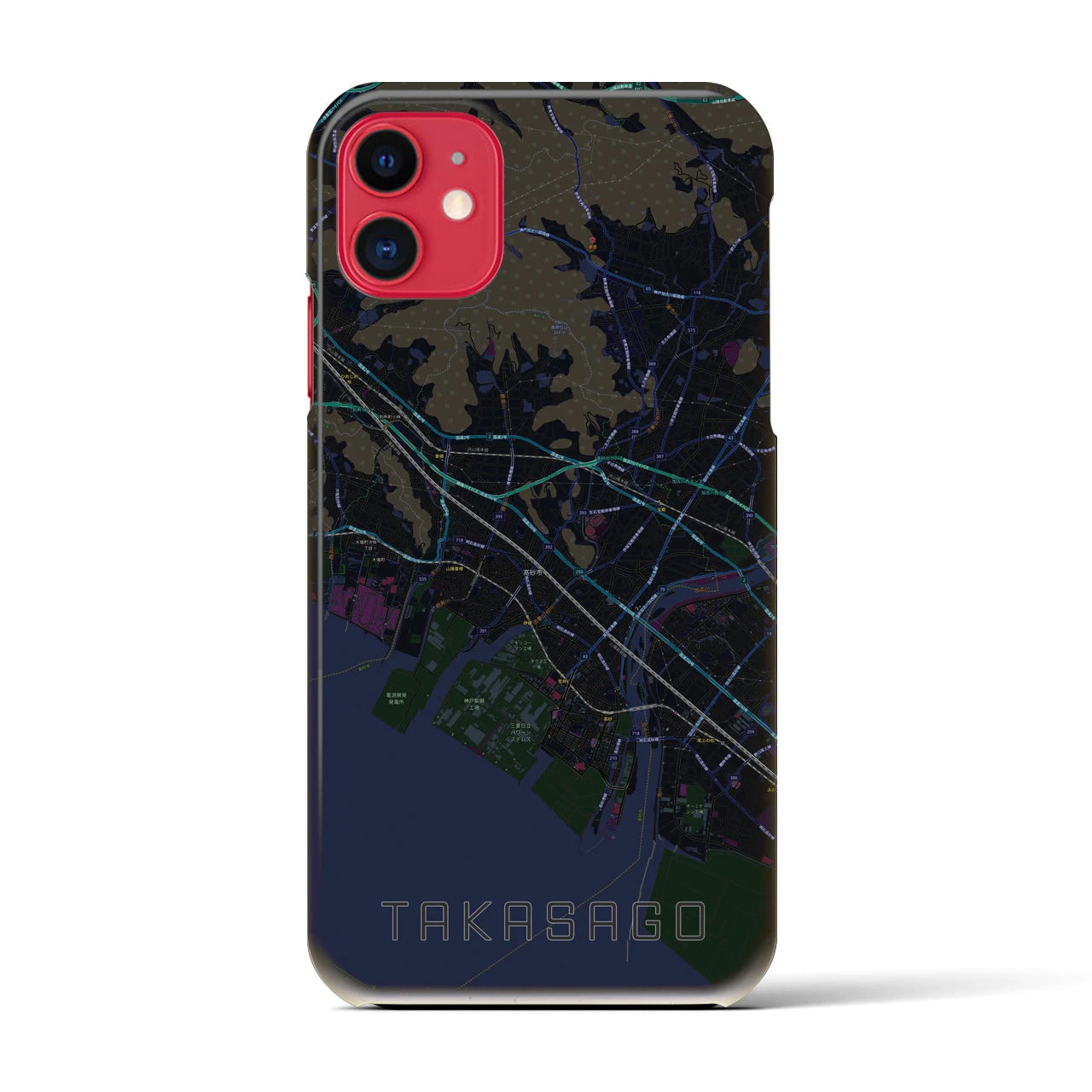 【高砂(兵庫県)】地図柄iPhoneケース(バックカバータイプ)