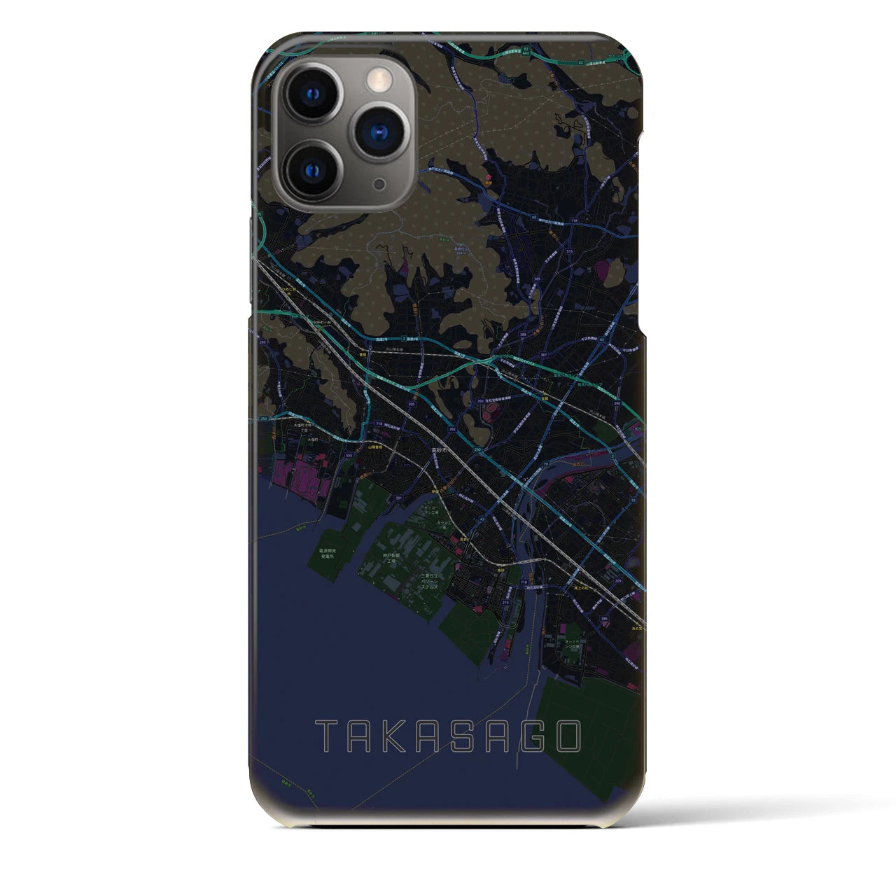【高砂(兵庫県)】地図柄iPhoneケース(バックカバータイプ)