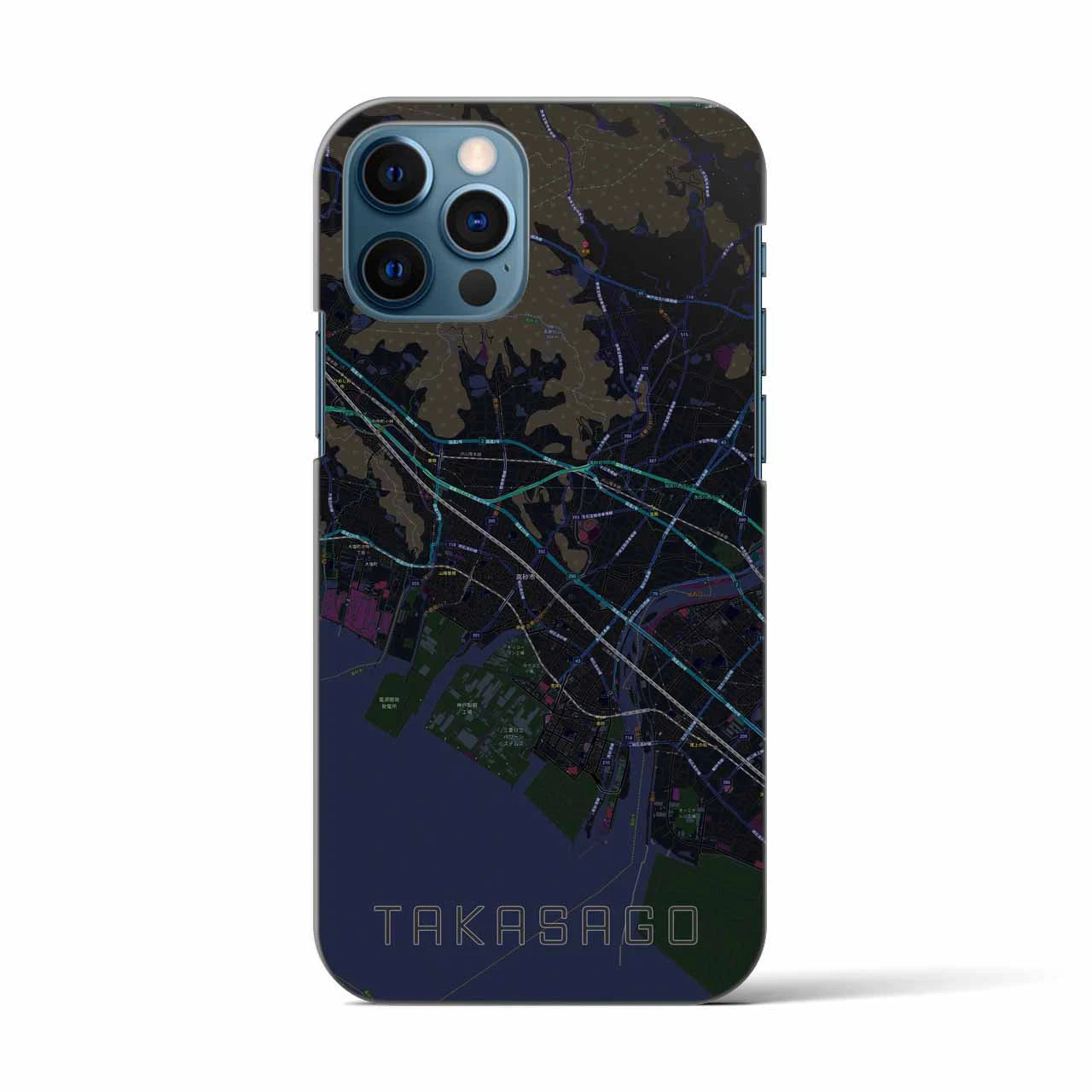 【高砂(兵庫県)】地図柄iPhoneケース(バックカバータイプ)