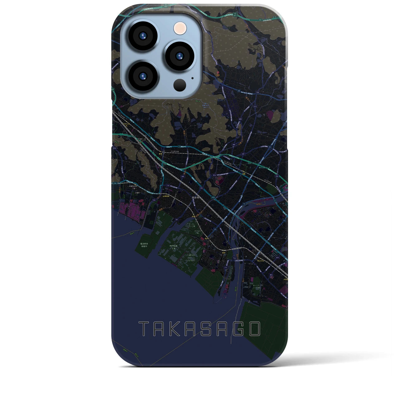 【高砂(兵庫県)】地図柄iPhoneケース(バックカバータイプ)
