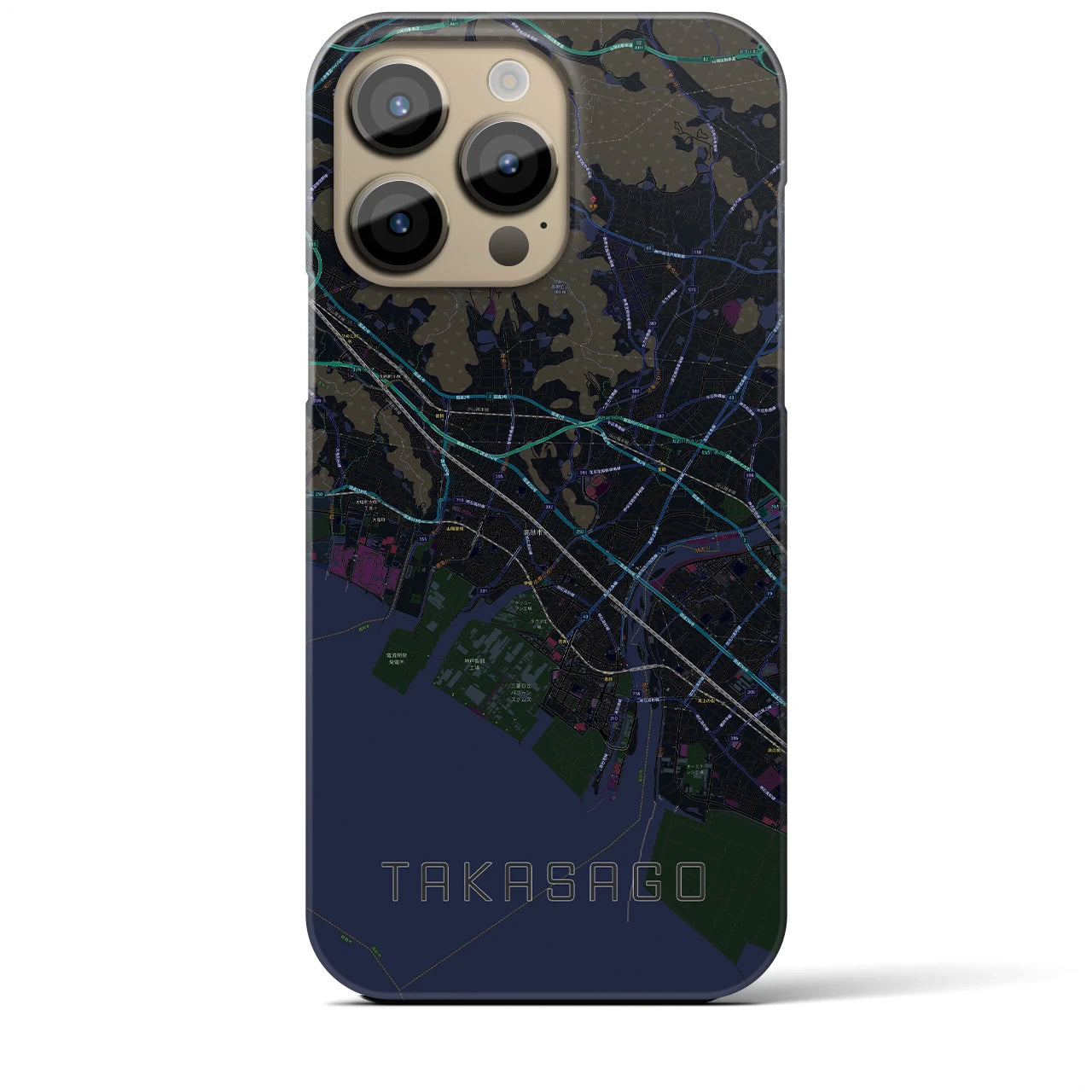 【高砂(兵庫県)】地図柄iPhoneケース(バックカバータイプ)